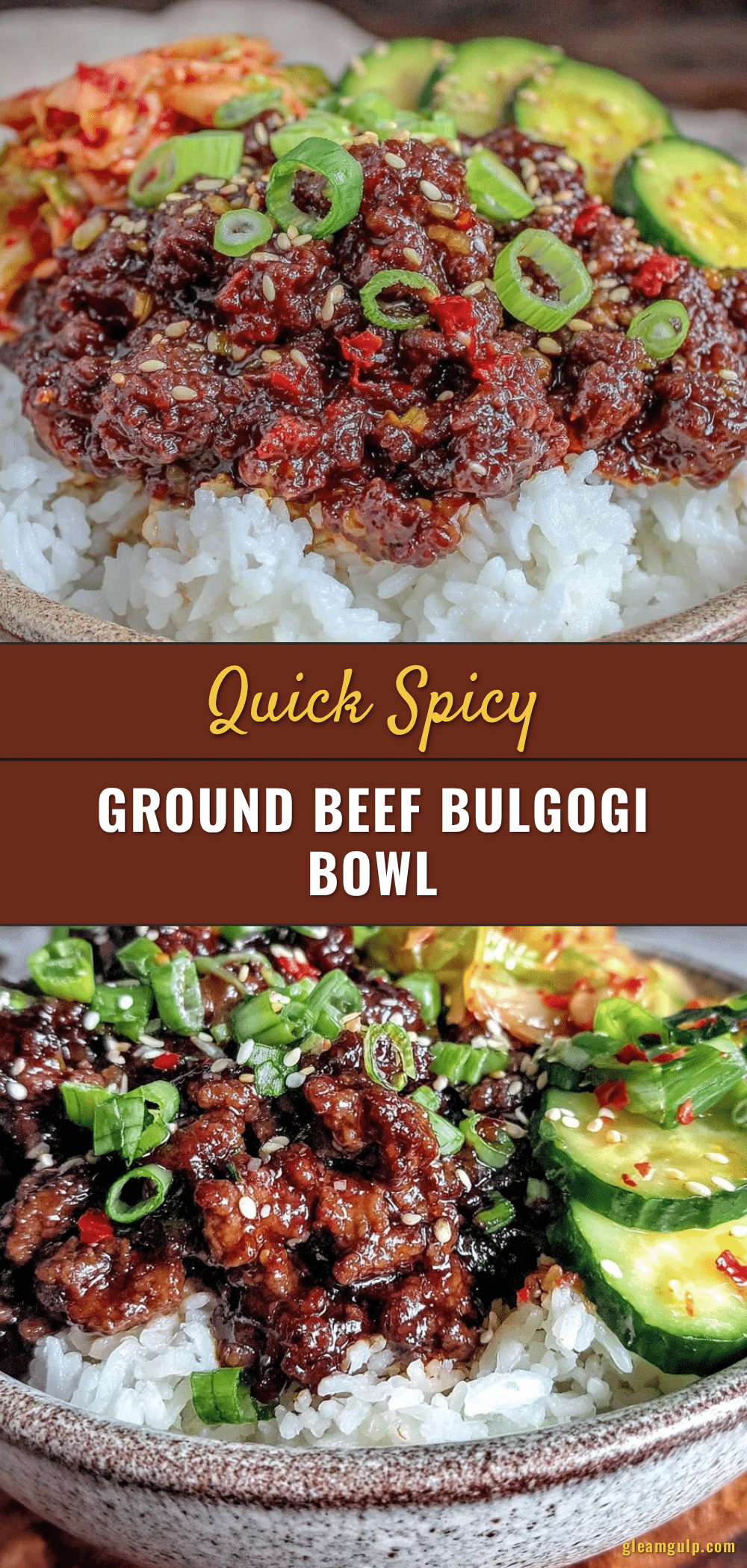 quick ground beef bulgogi rice bowl recipe