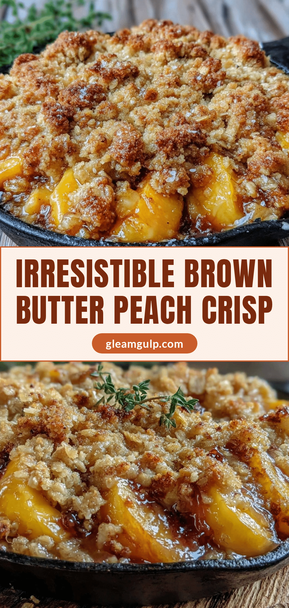 skillet peach crisp recipe