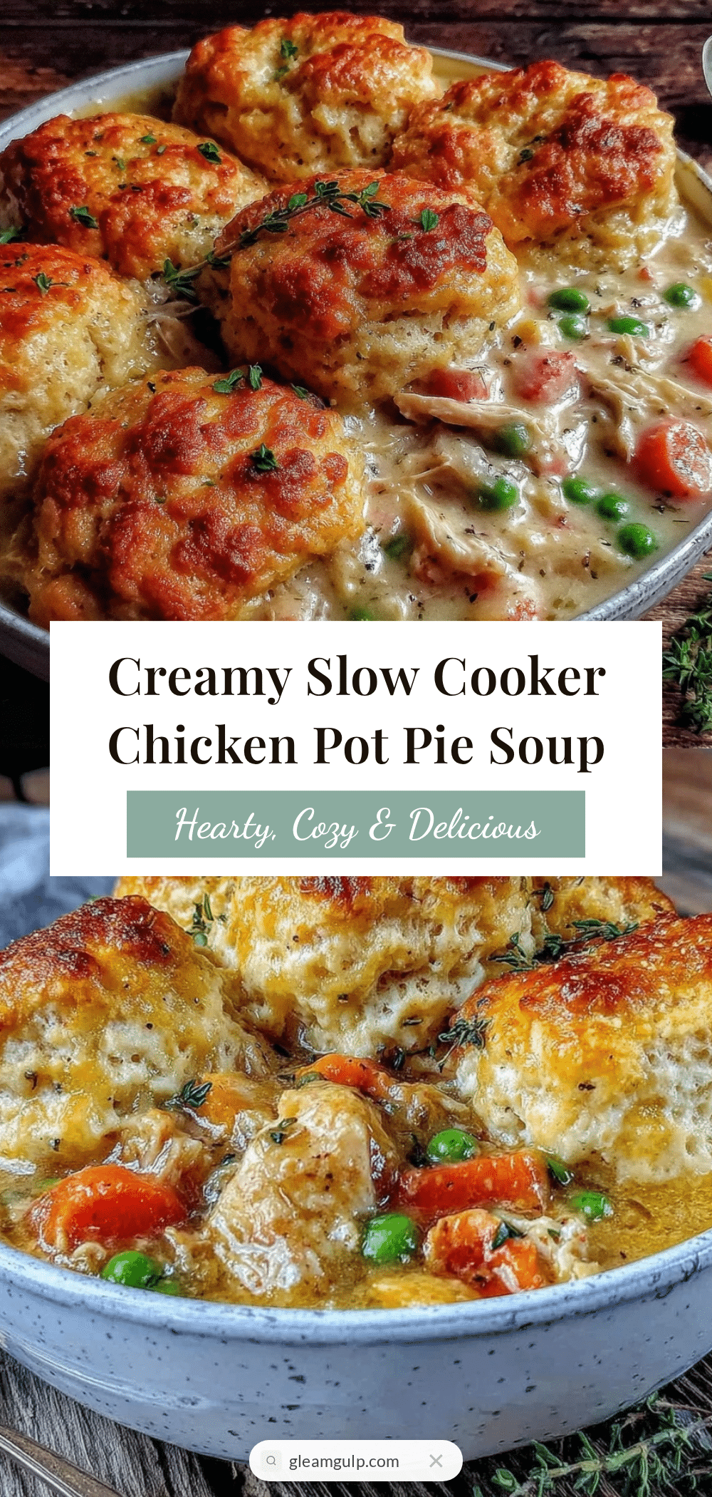 slow cooker chicken pot pie soup recipe