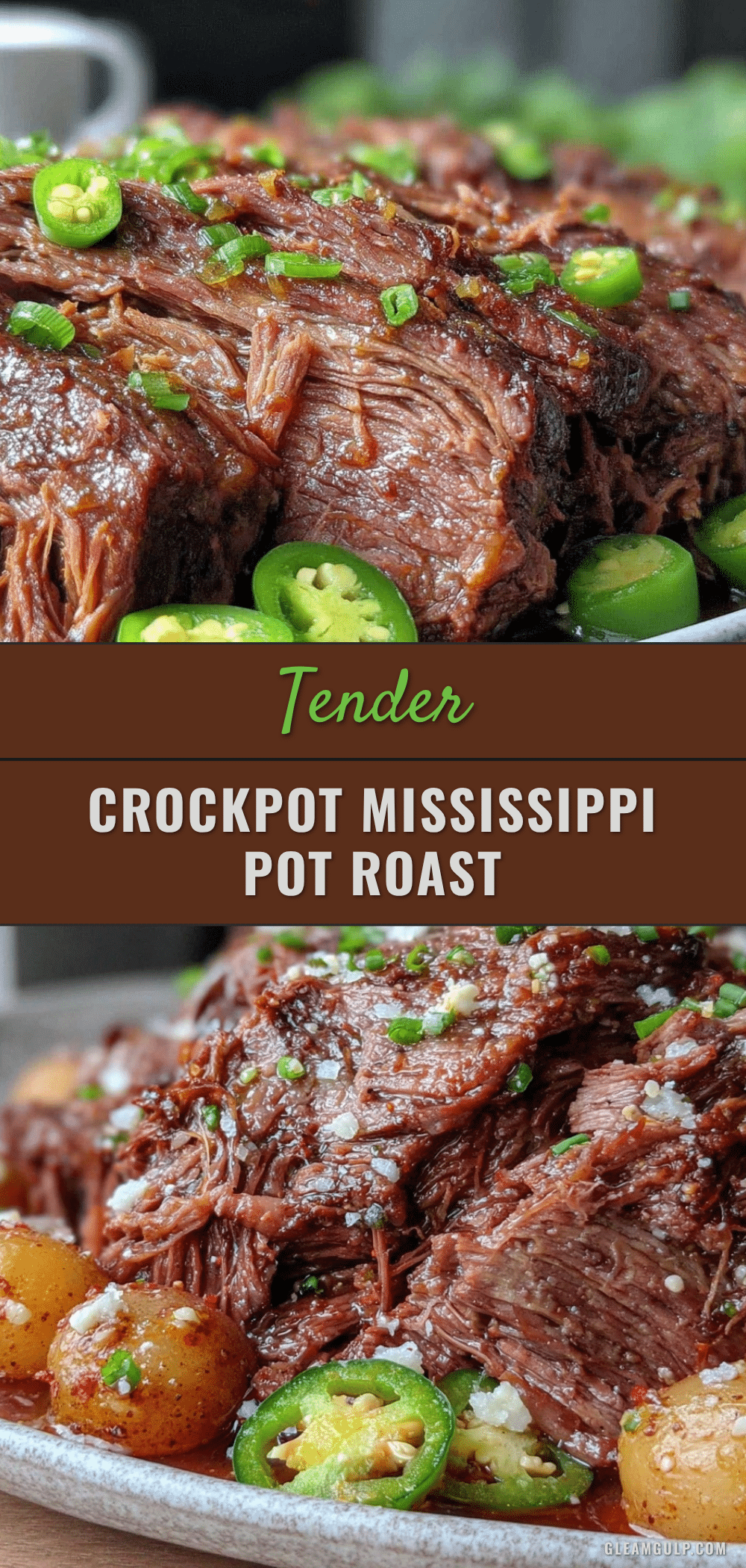 Tender Crockpot Mississippi Pot Roast recipe