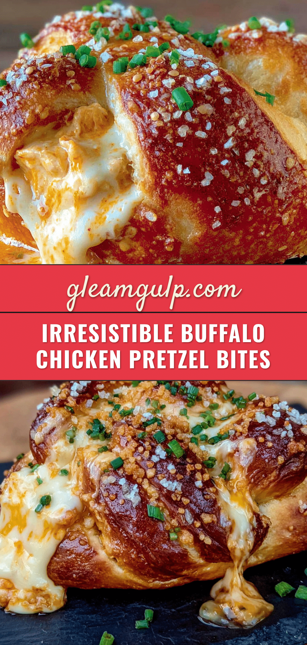 Buffalo chicken dip stuffed pretzel bites recipe