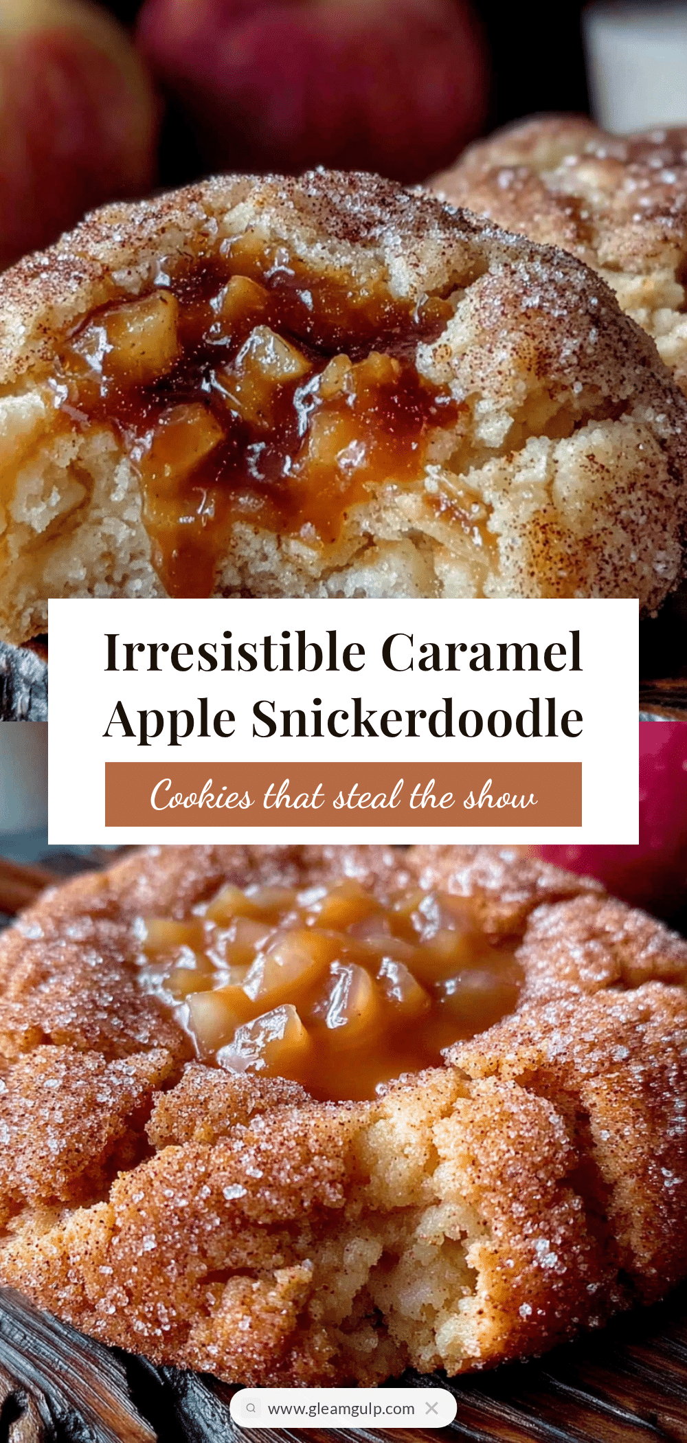 caramel apple snickerdoodle cookies recipe