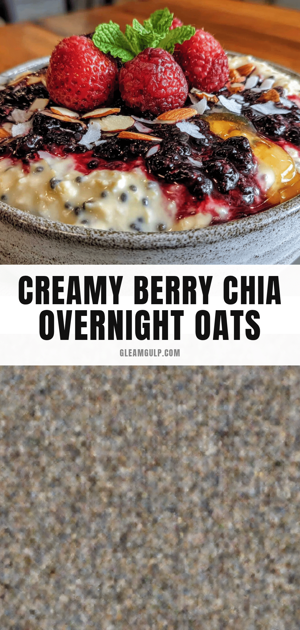 creamy berry chia overnight oats recipe