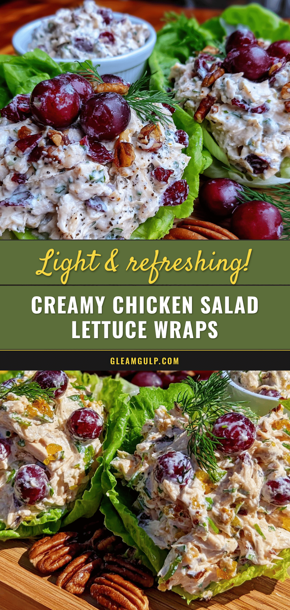 creamy no-mayo chicken salad lettuce wraps recipe