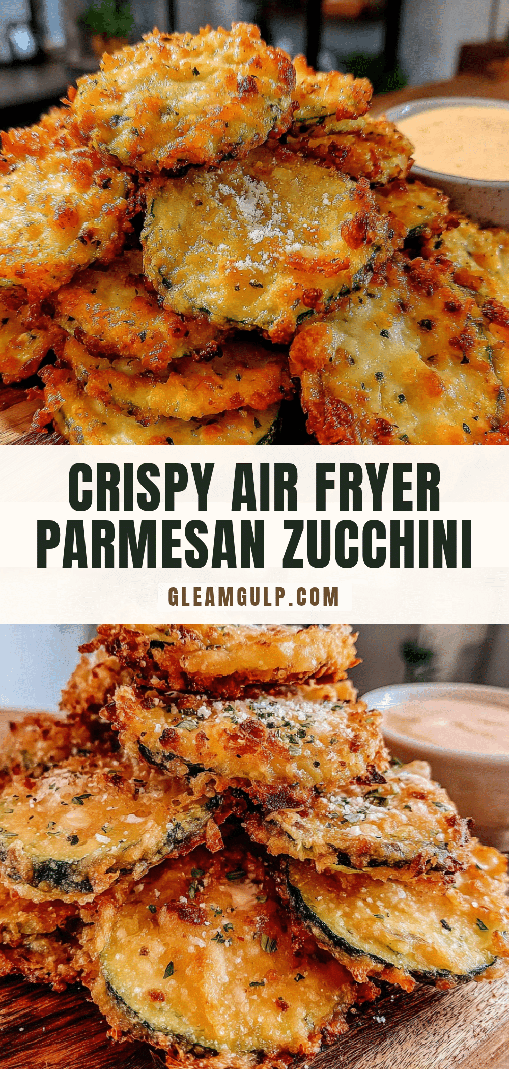 Crispy Parmesan Zucchini Chips in Air Fryer recipe