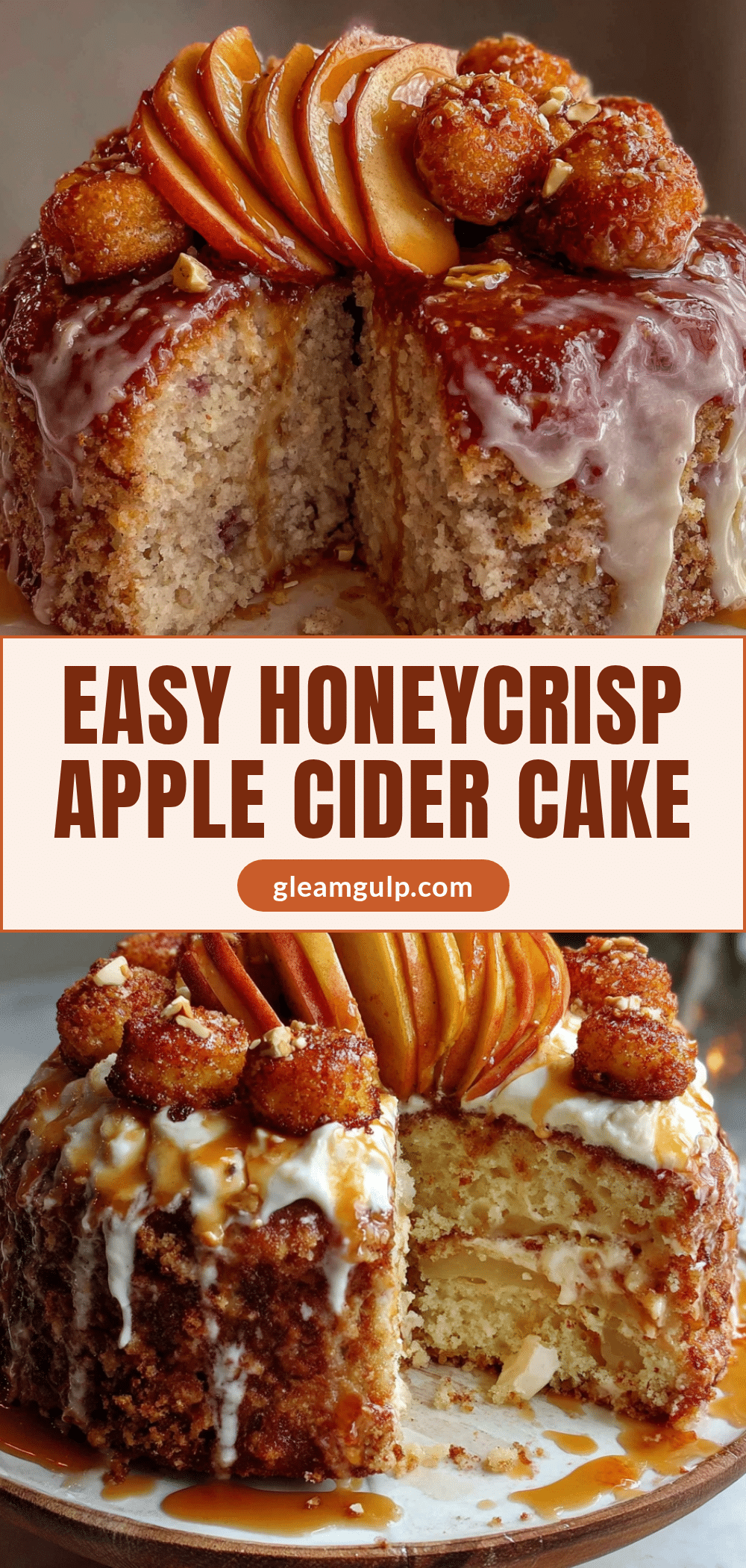 Easy Honeycrisp Apple Cider Donut Cake recipe