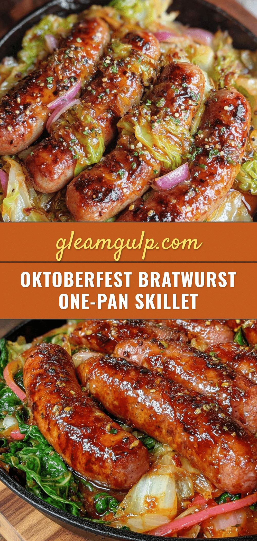 easy one-pan oktoberfest bratwurst and cabbage skillet recipe