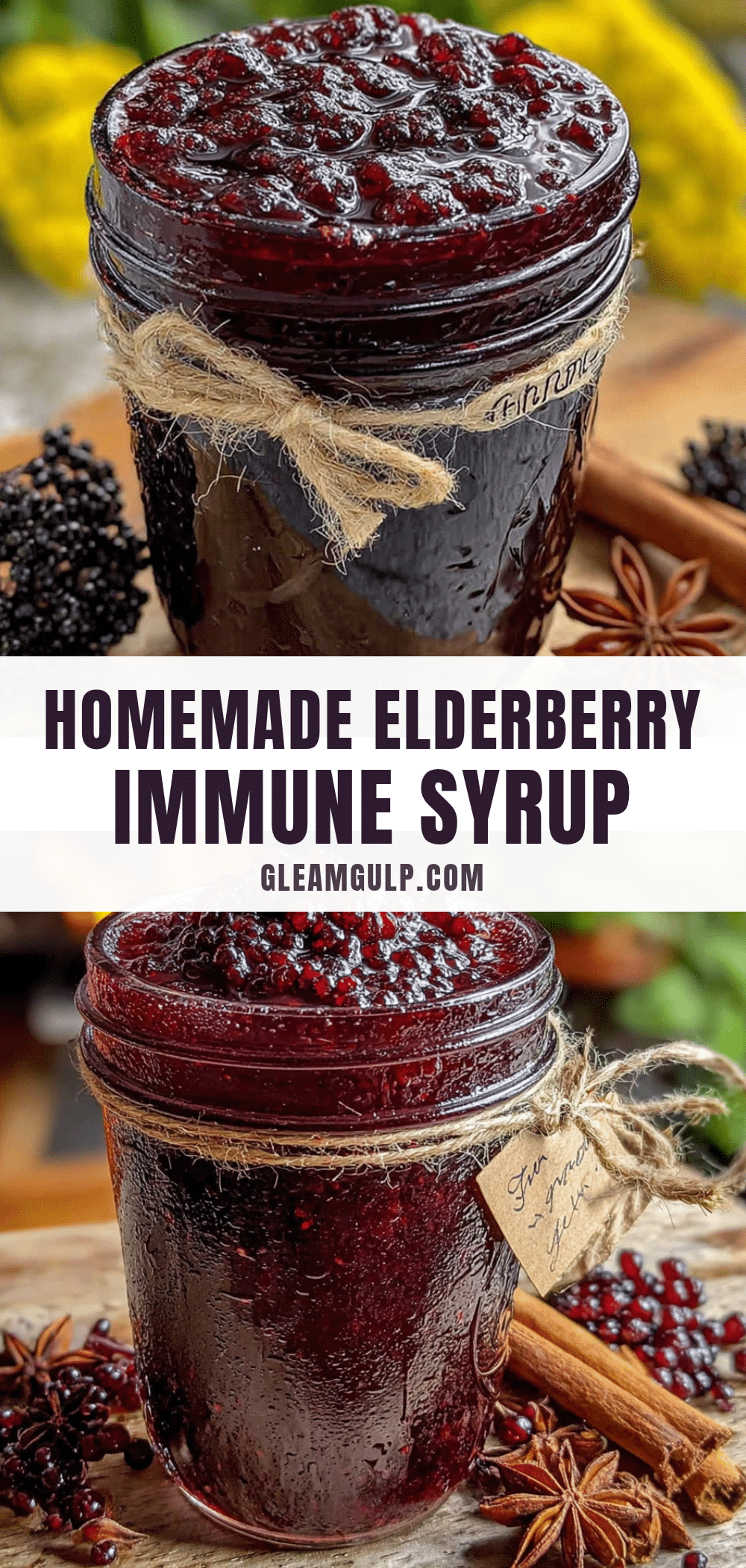 Homemade elderberry immune syrup recipe
