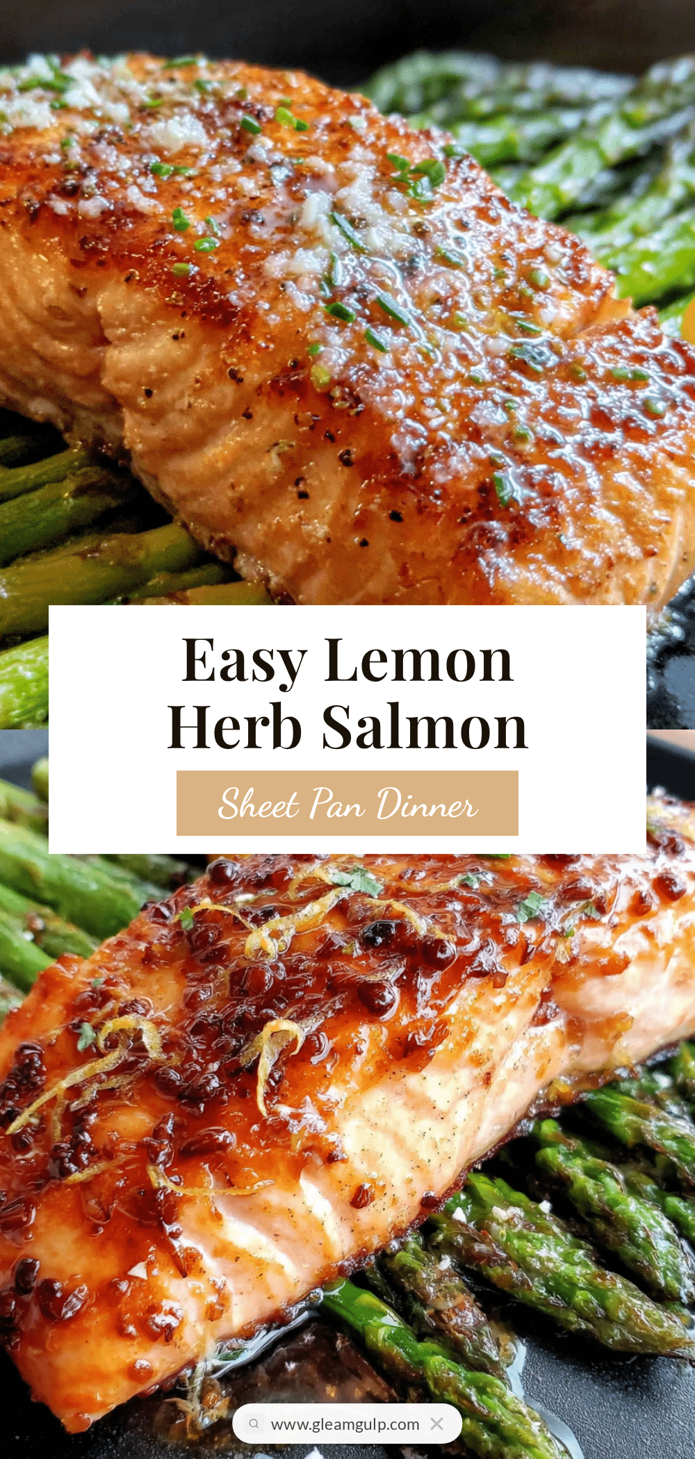 lemon herb salmon sheet pan dinner recipe