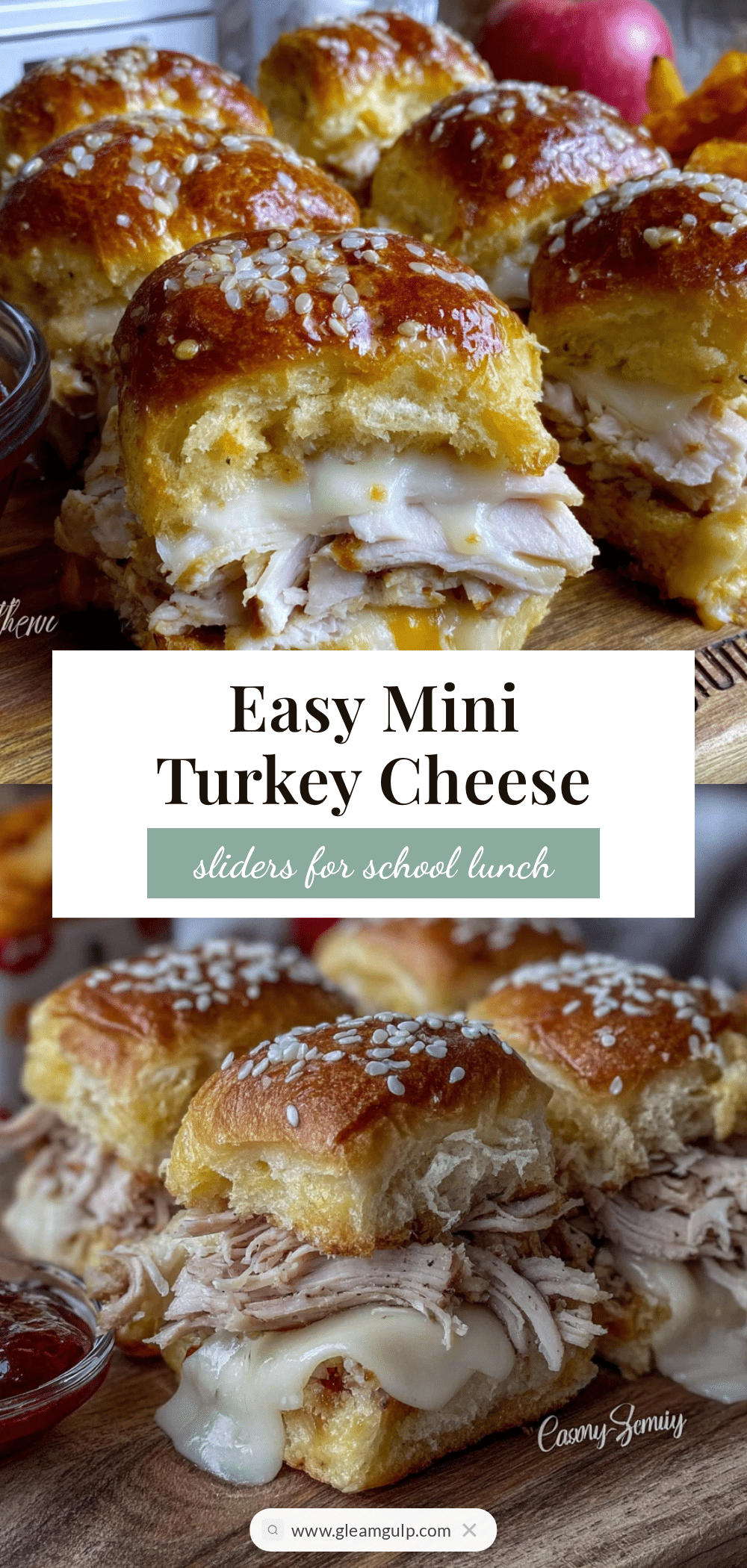 mini turkey cheese sliders recipe