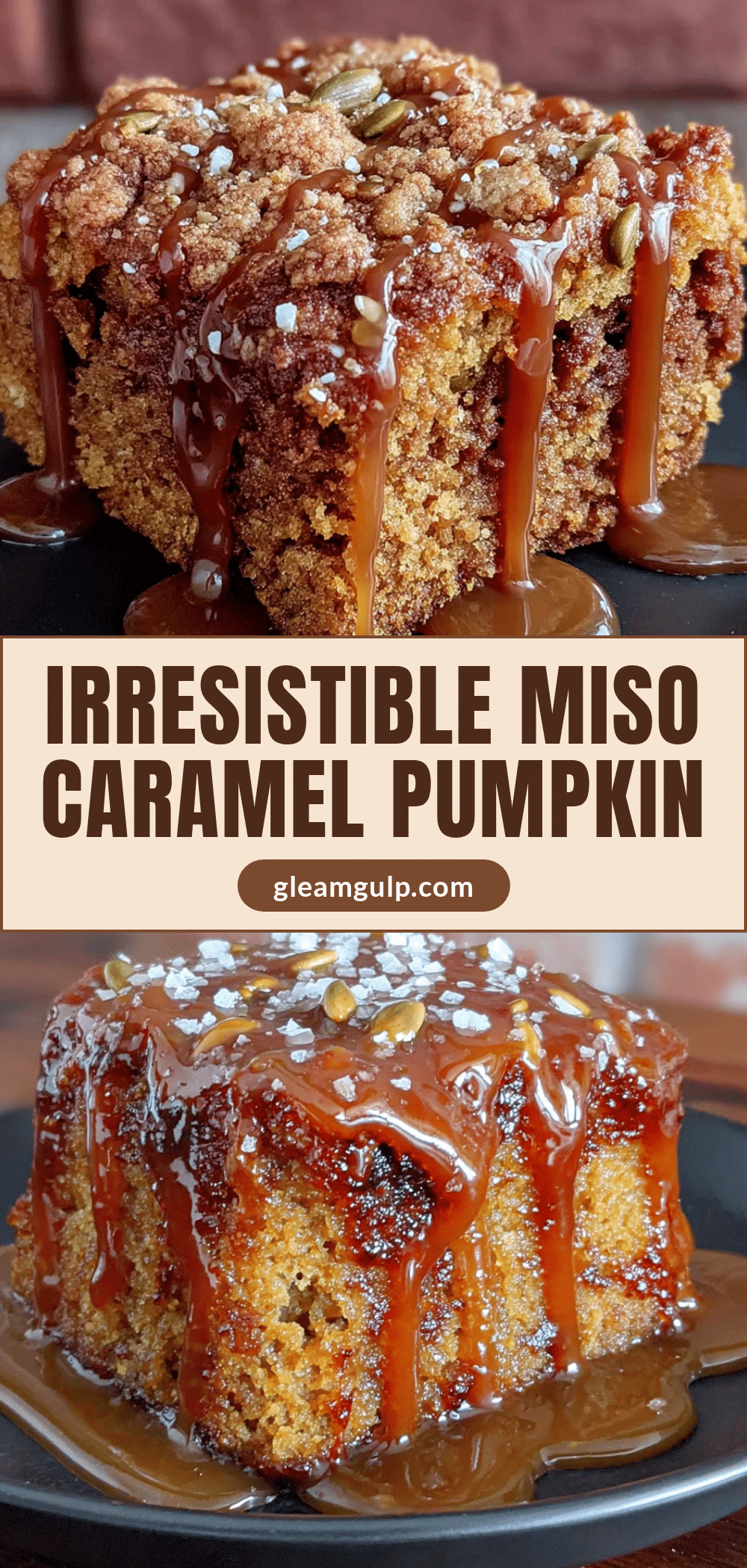 miso caramel pumpkin dump cake recipe