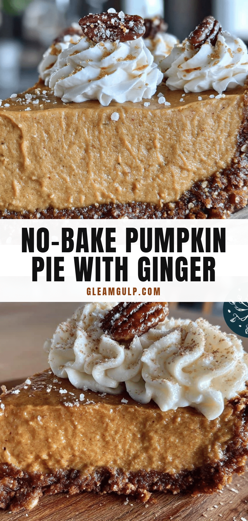 no-bake pumpkin pie with gingersnap crust recipe