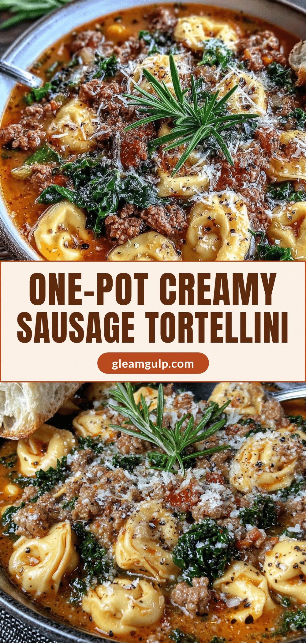 one pot sausage kale tortellini soup recipe