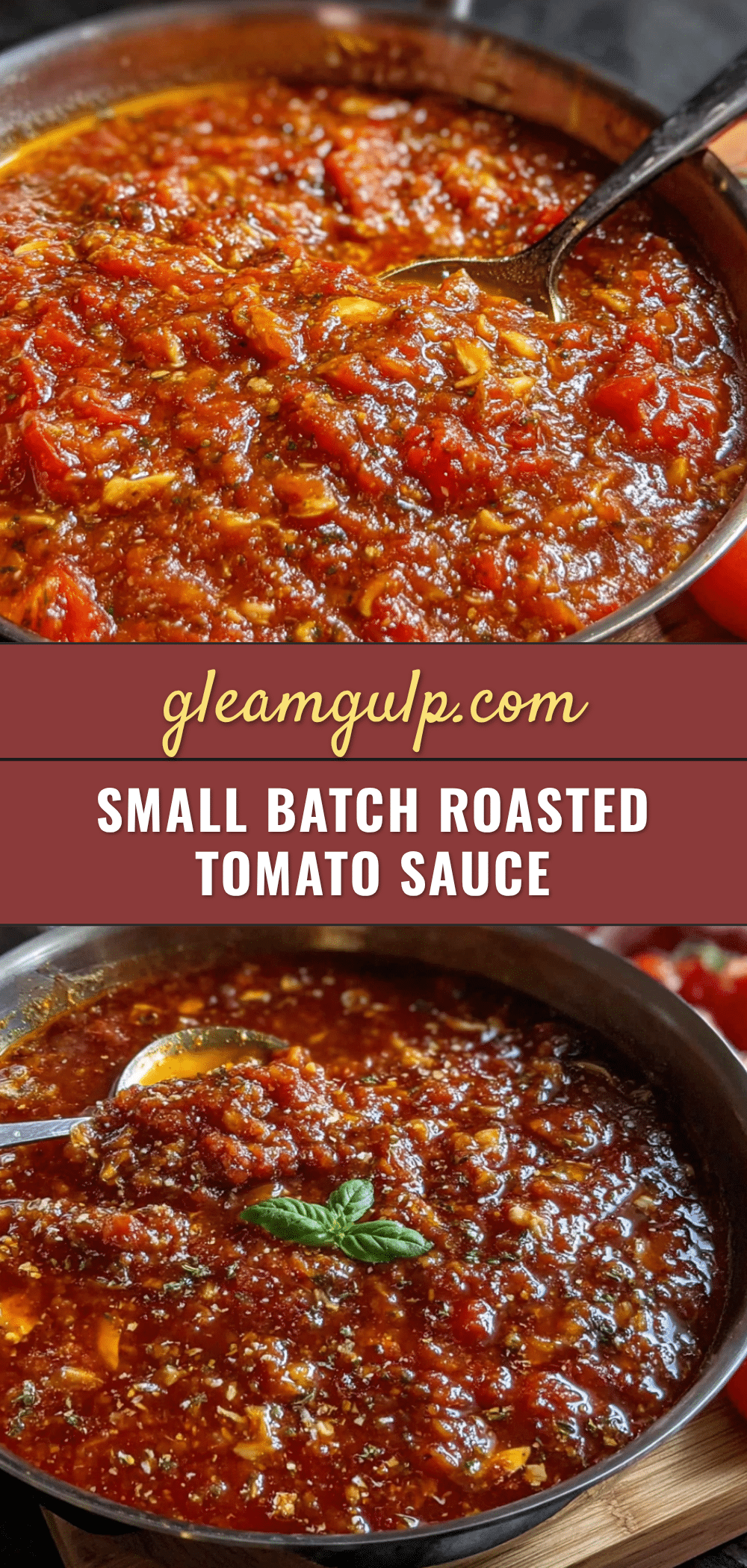 small batch roasted tomato sauce for canning recipe