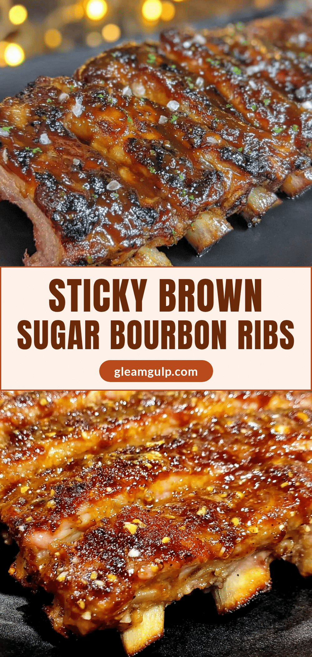 sticky brown sugar bourbon glazed baby back ribs recipe