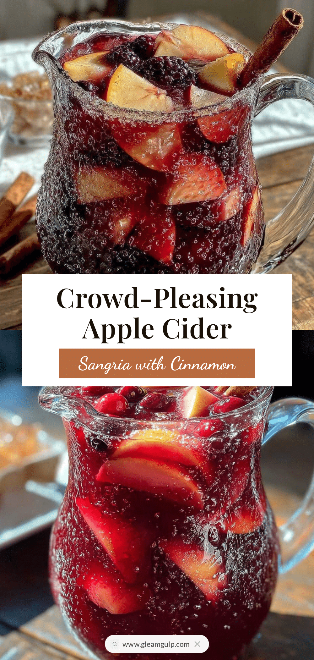 apple cider sangria with cinnamon recipe