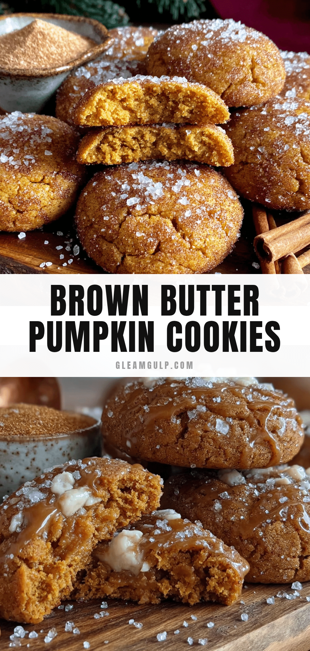 brown butter pumpkin snickerdoodle cookies recipe