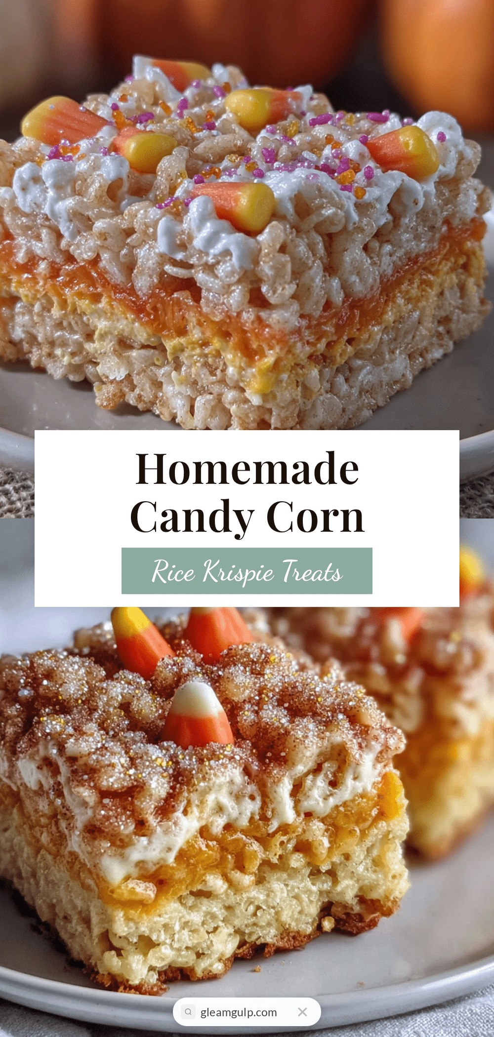 candy corn rice krispie treats recipe