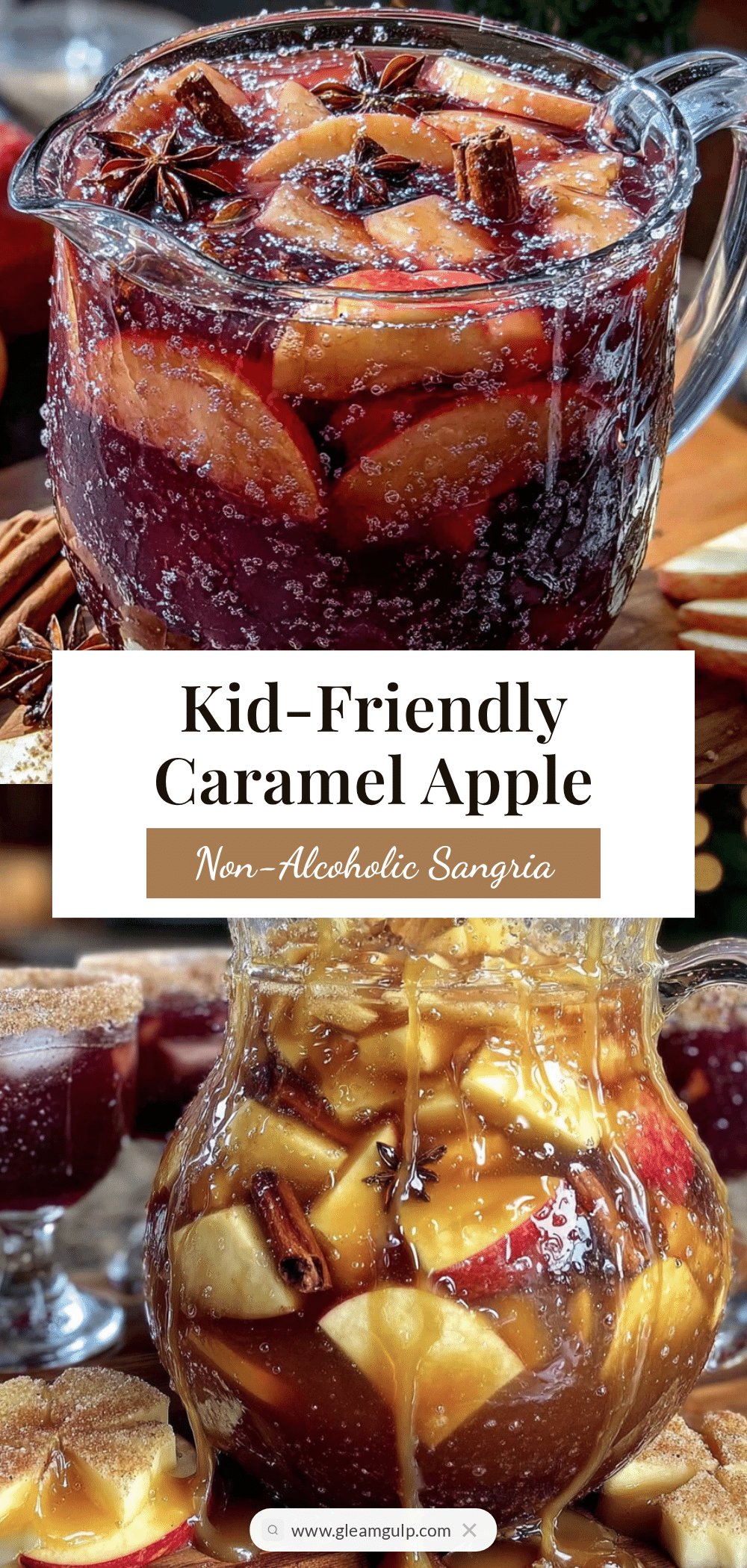 caramel apple sangria for kids recipe
