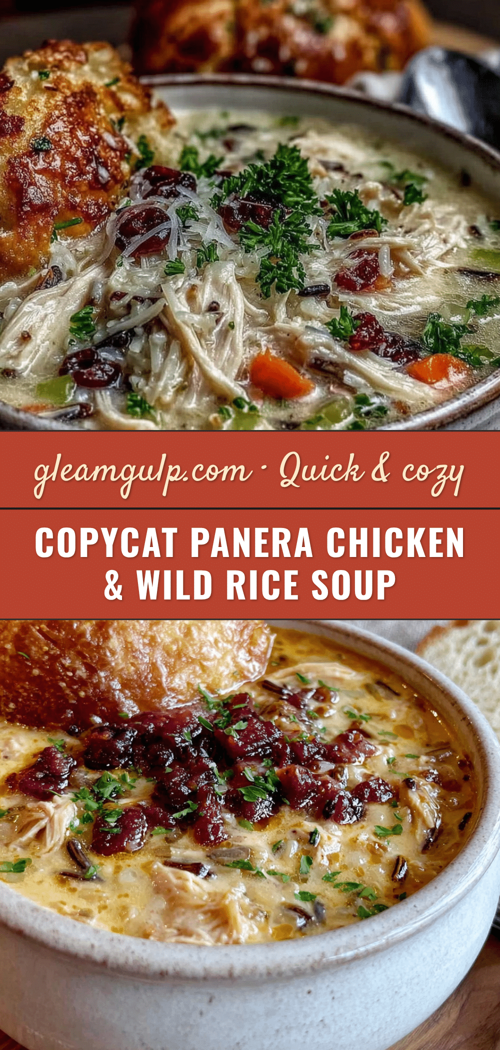 Copycat Panera Chicken and Wild Rice Soup recipe