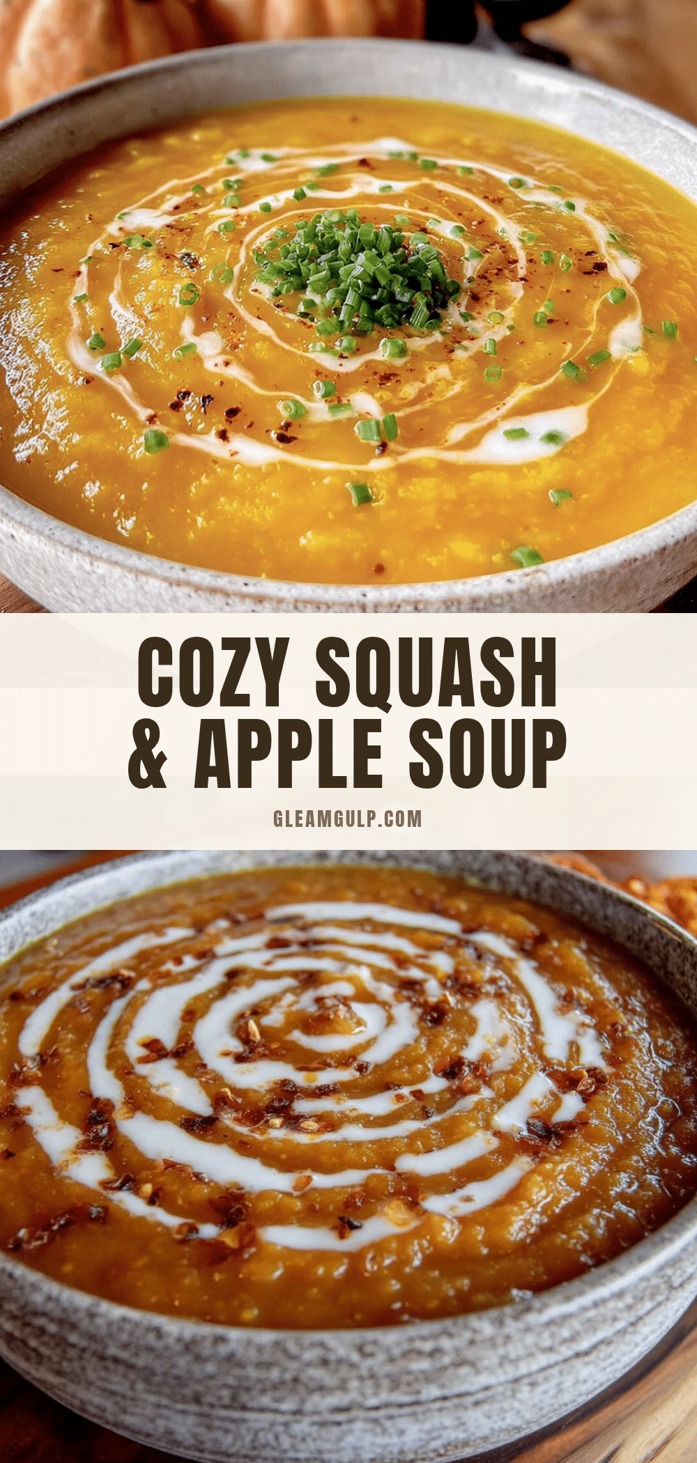 cozy squash and apple soup with coconut milk recipe