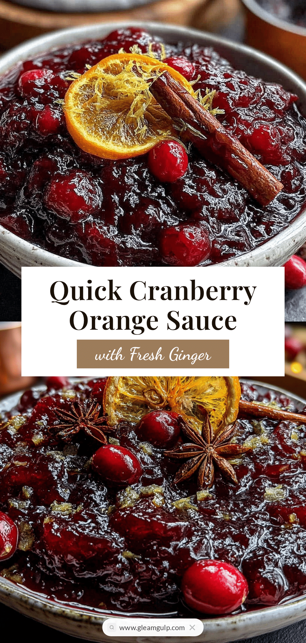 cranberry orange sauce with fresh ginger recipe