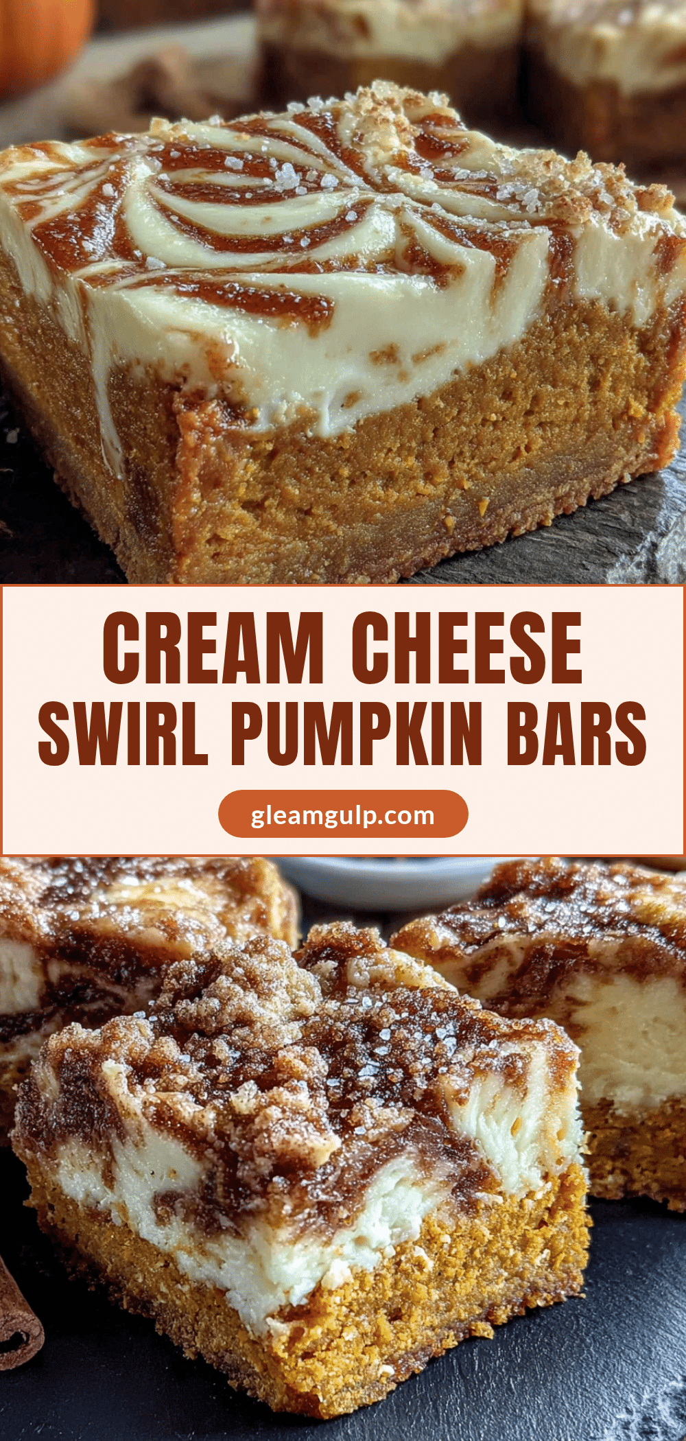 cream cheese swirl pumpkin bars recipe