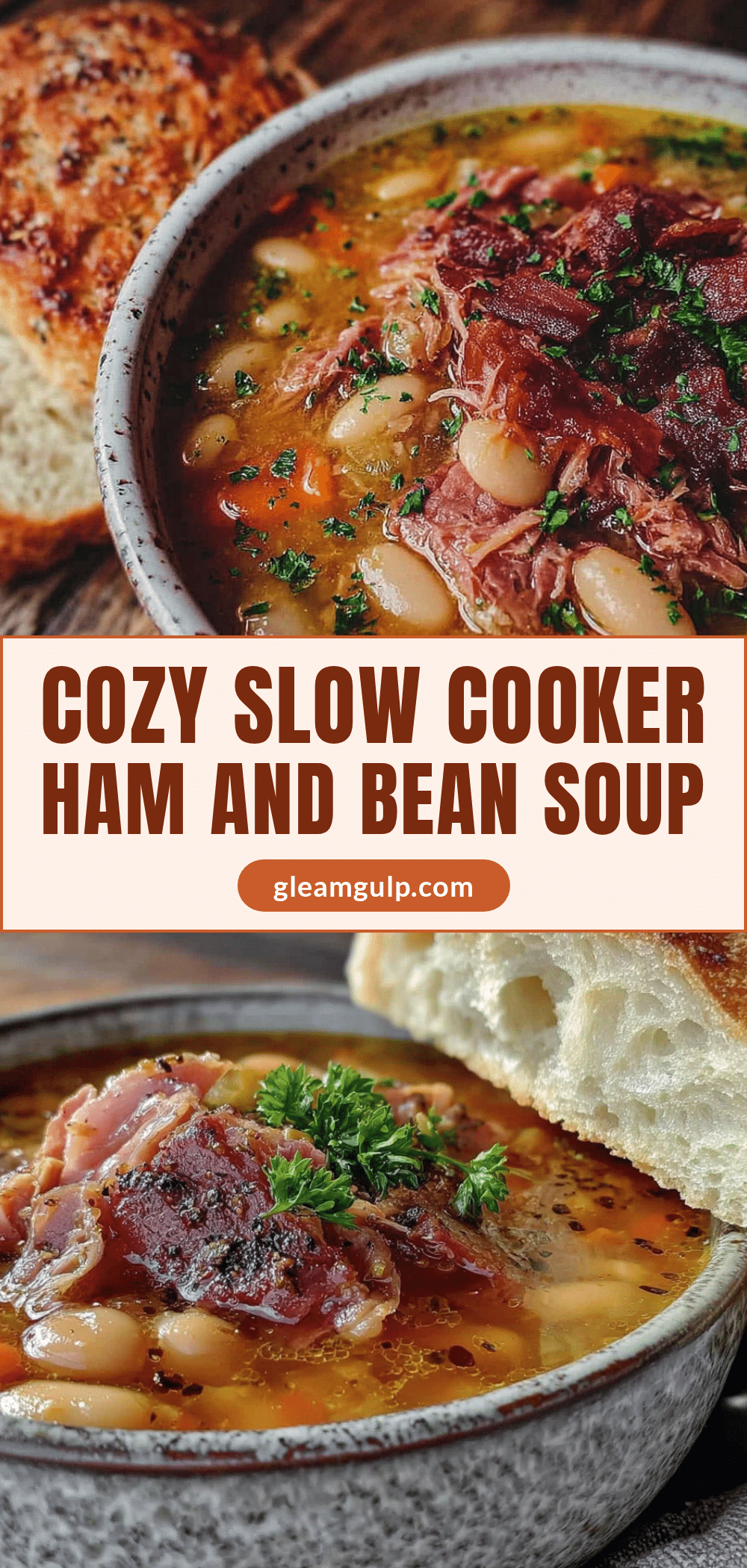 crockpot ham and bean soup recipe