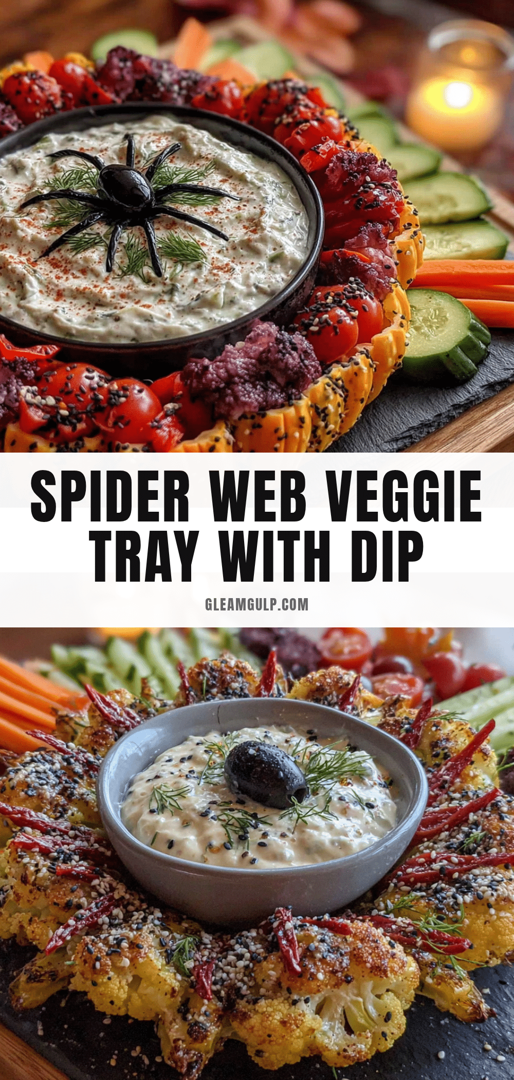 halloween spider web veggie tray recipe