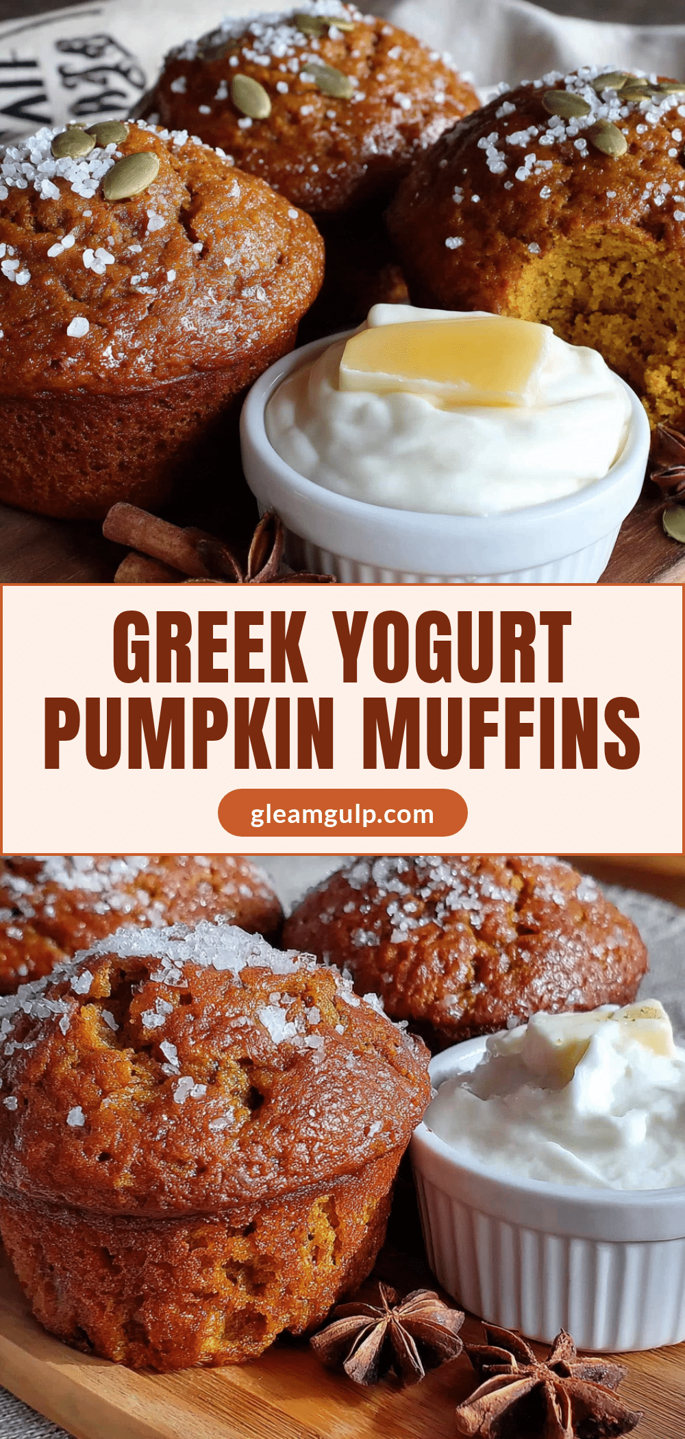 healthy Greek yogurt pumpkin muffins recipe