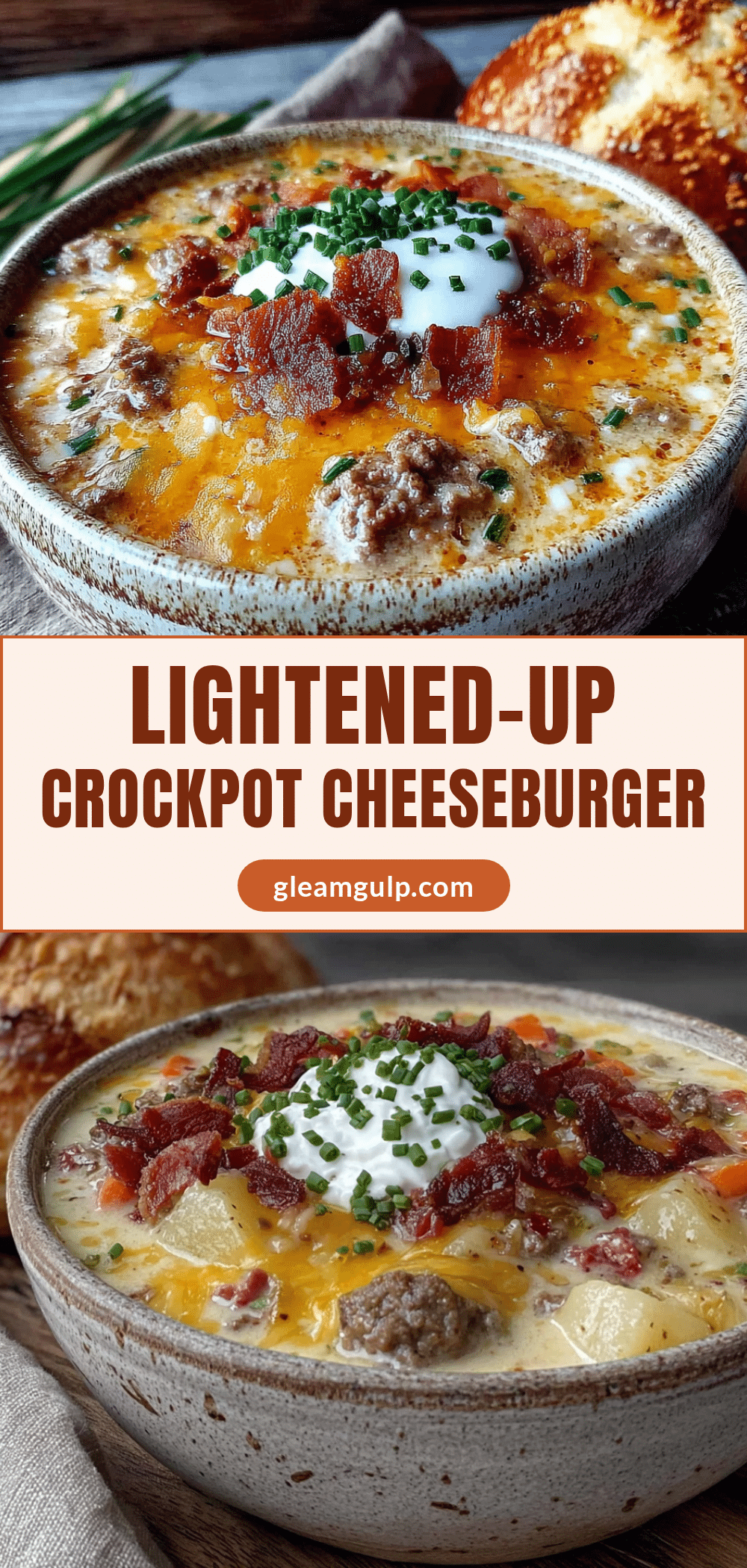 lightened-up crockpot cheeseburger soup recipe