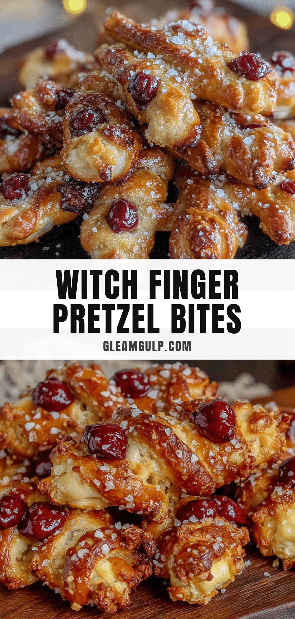 lighter witch finger pretzel bites recipe