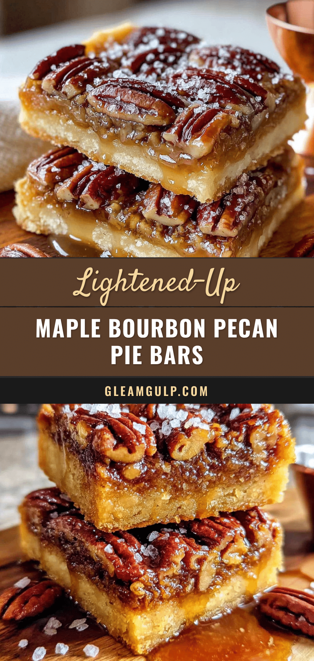 maple bourbon pecan pie bars recipe