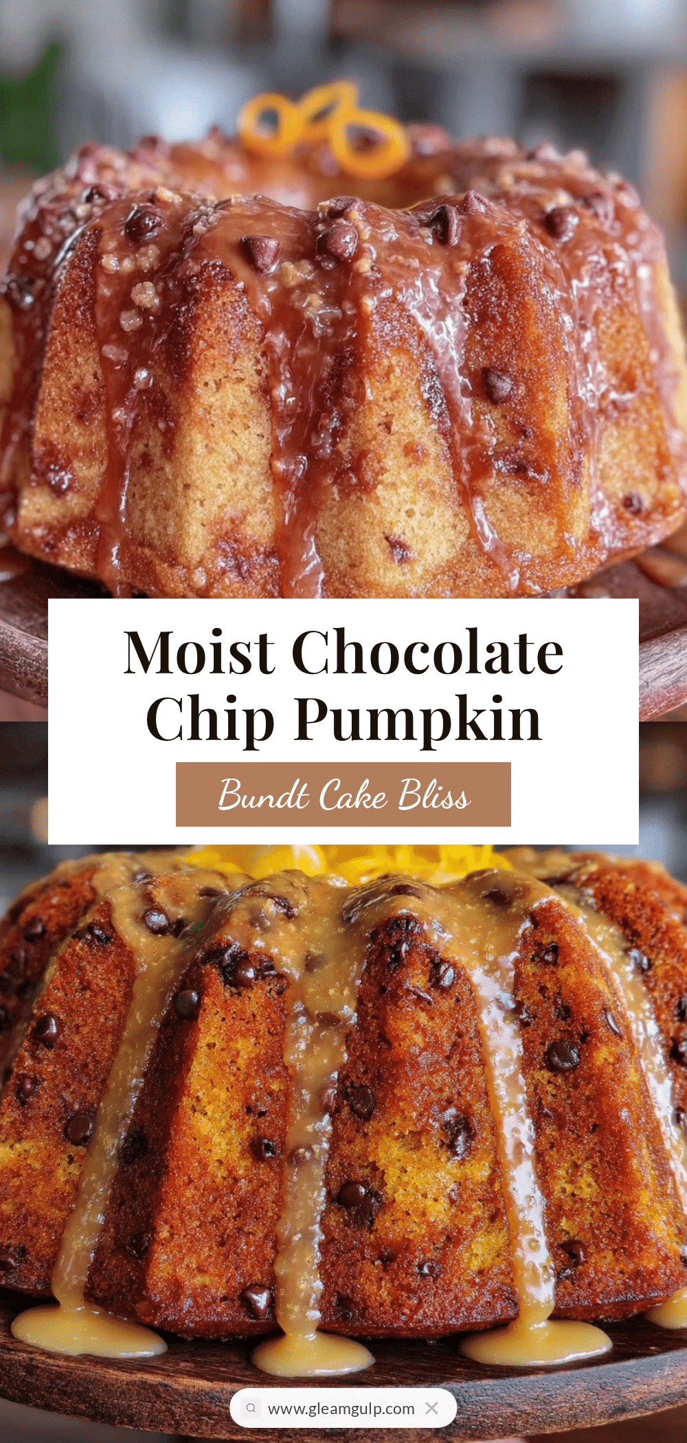 moist chocolate chip pumpkin bundt cake recipe