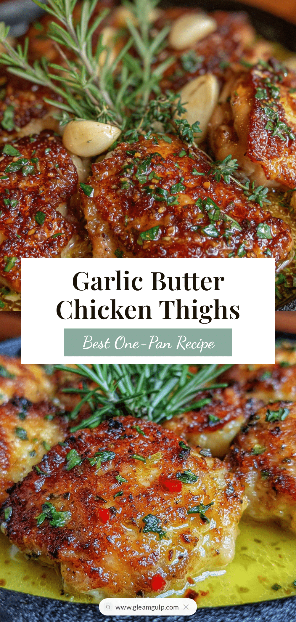 one-pan garlic butter chicken thighs recipe