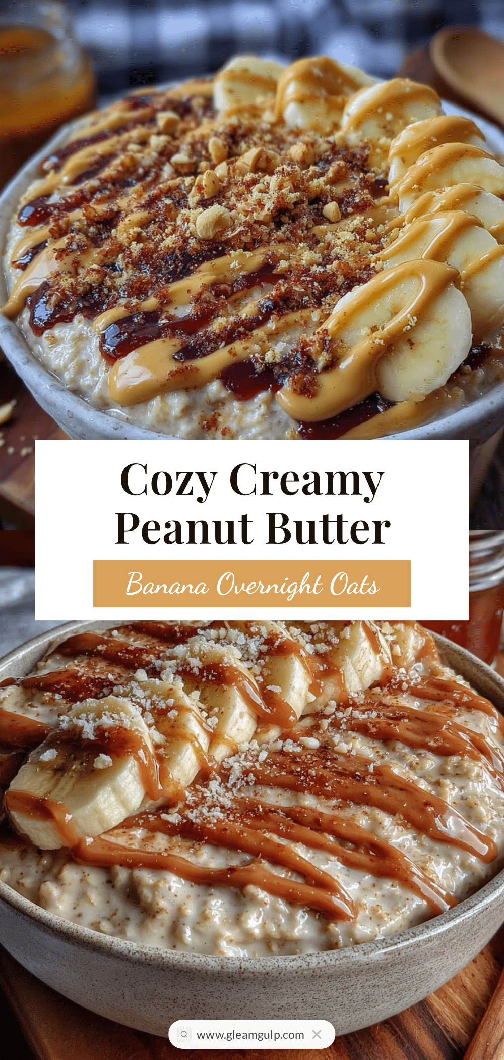 peanut butter banana overnight oats recipe