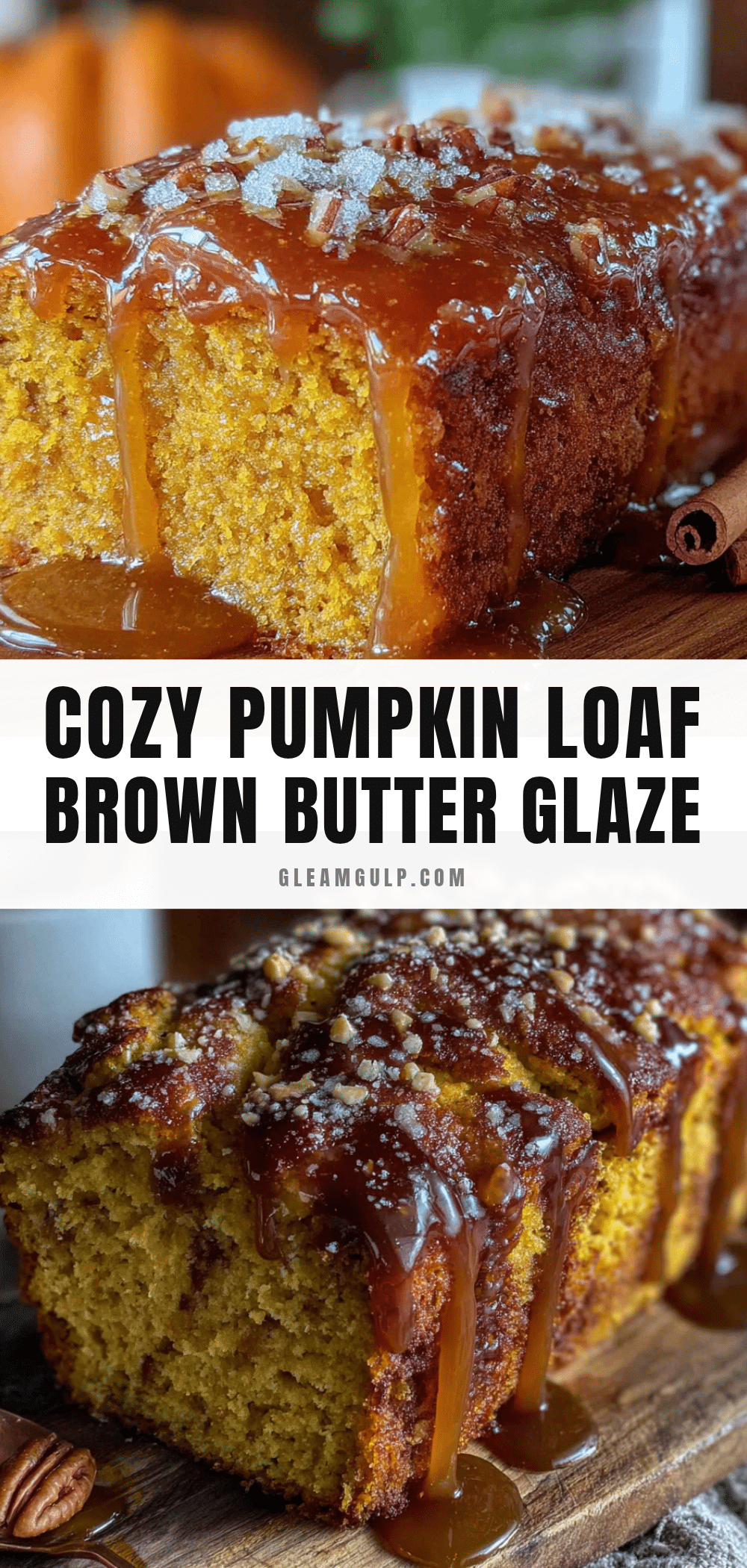 pumpkin loaf with brown butter glaze recipe