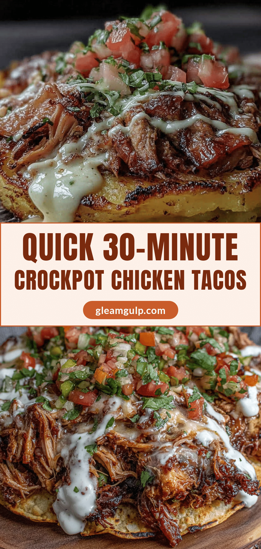 quick 30-minute crockpot chicken tacos recipe