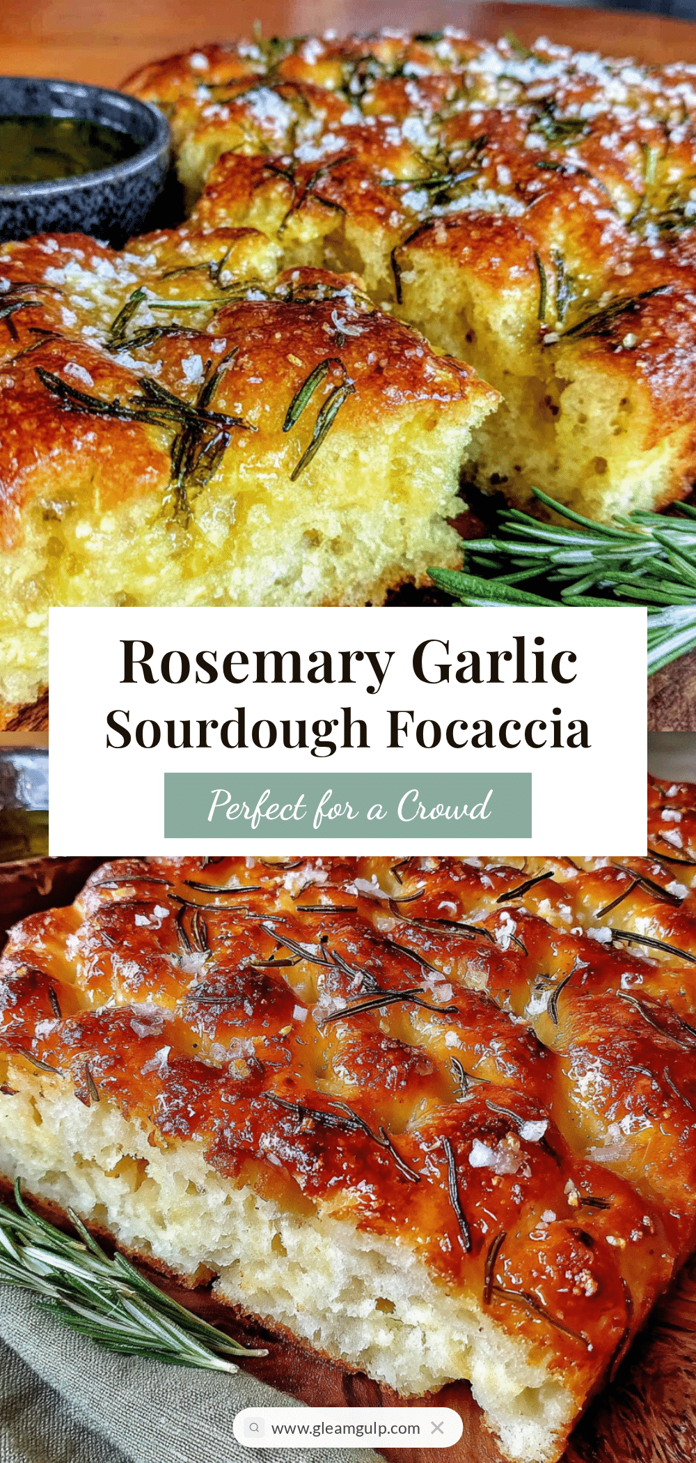 rosemary garlic sourdough focaccia recipe