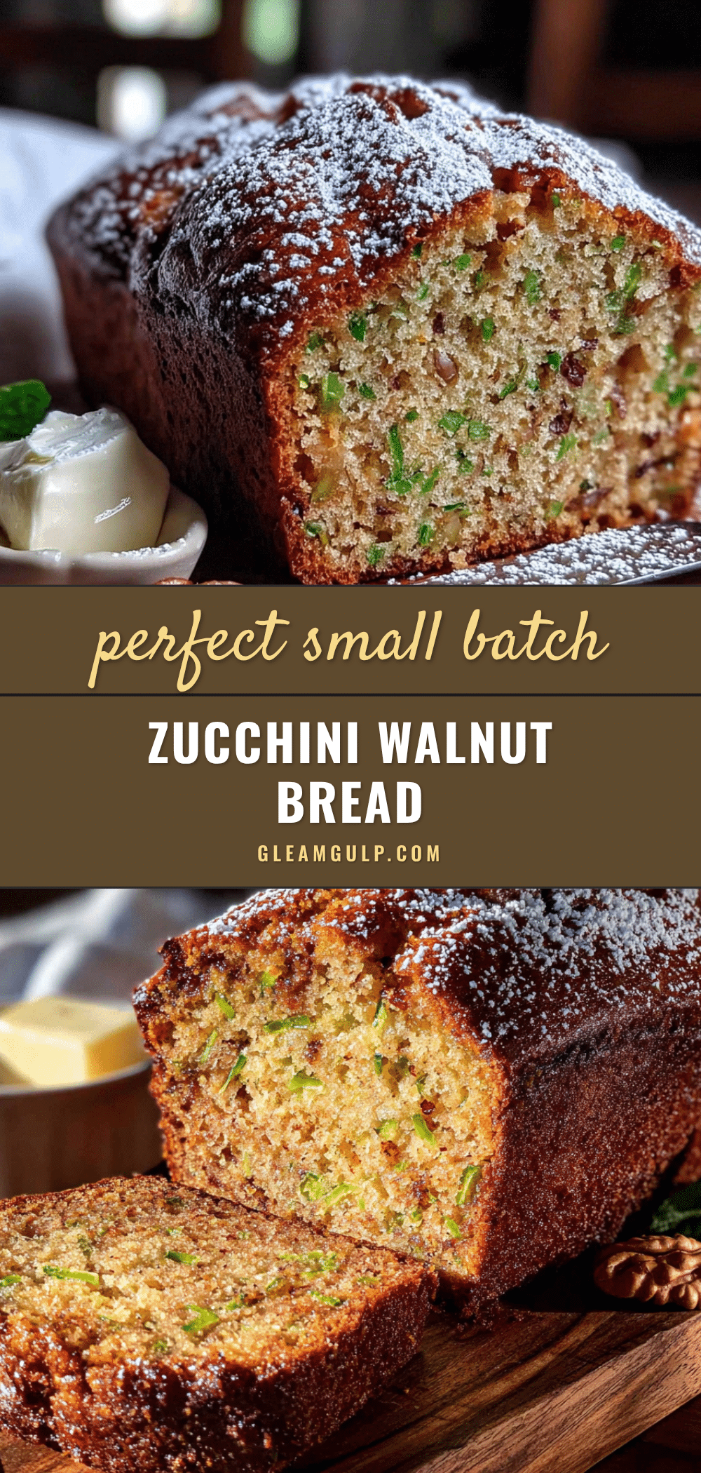 small batch zucchini walnut bread recipe