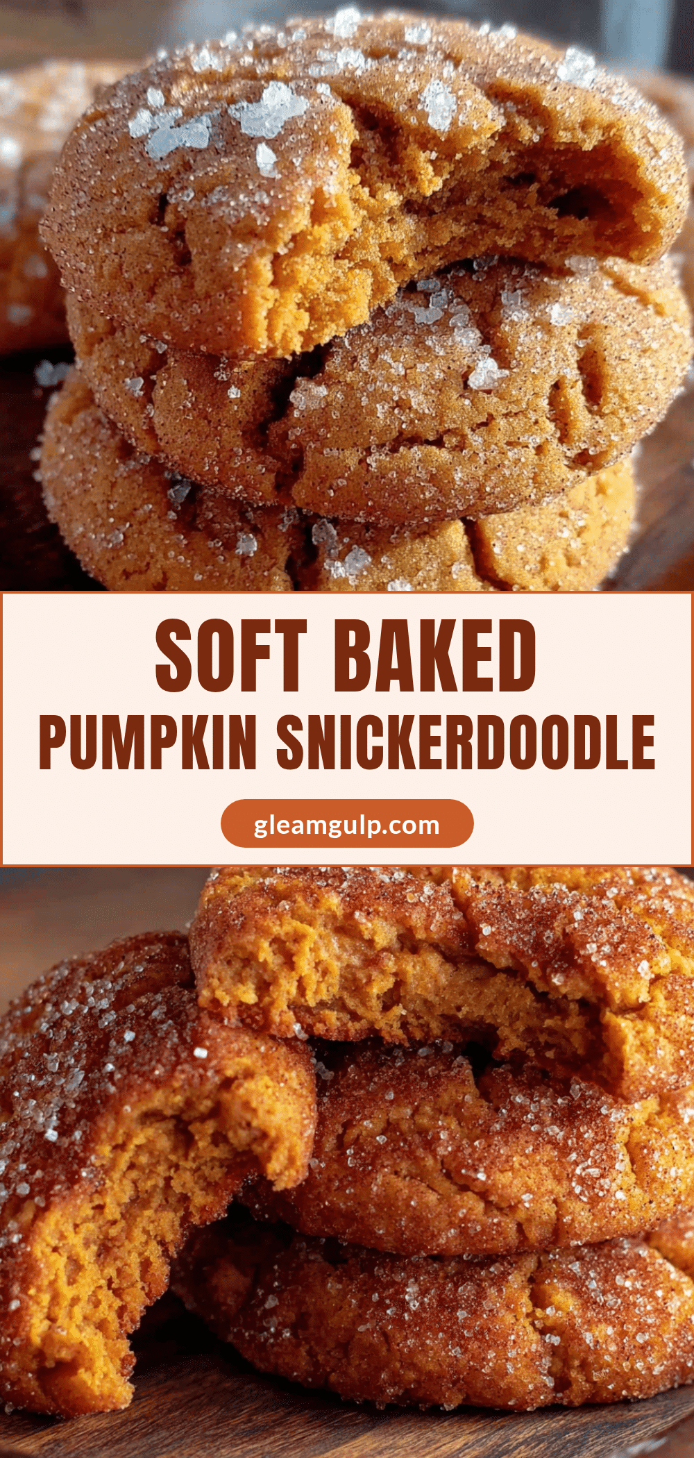 soft baked pumpkin snickerdoodle cookies recipe