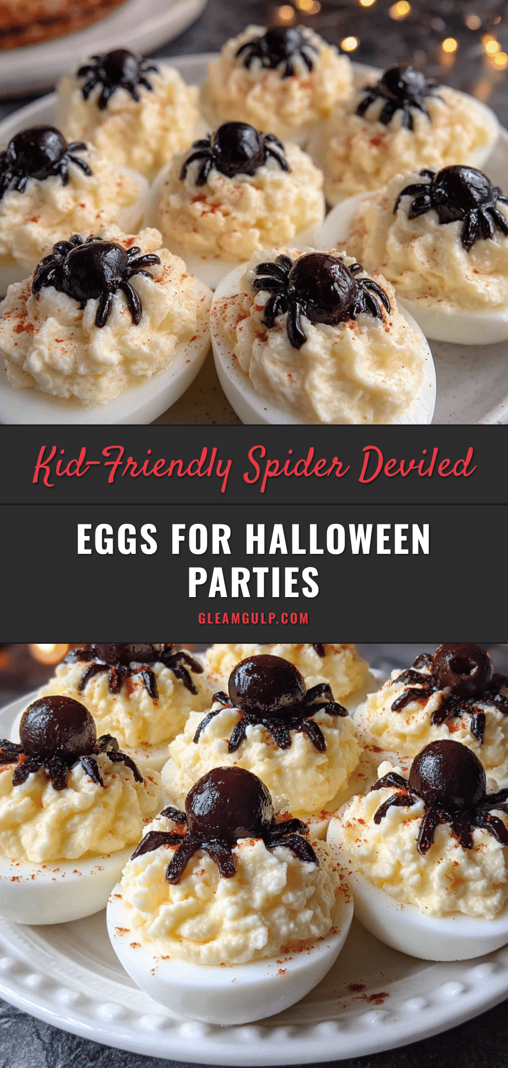 spider deviled eggs recipe