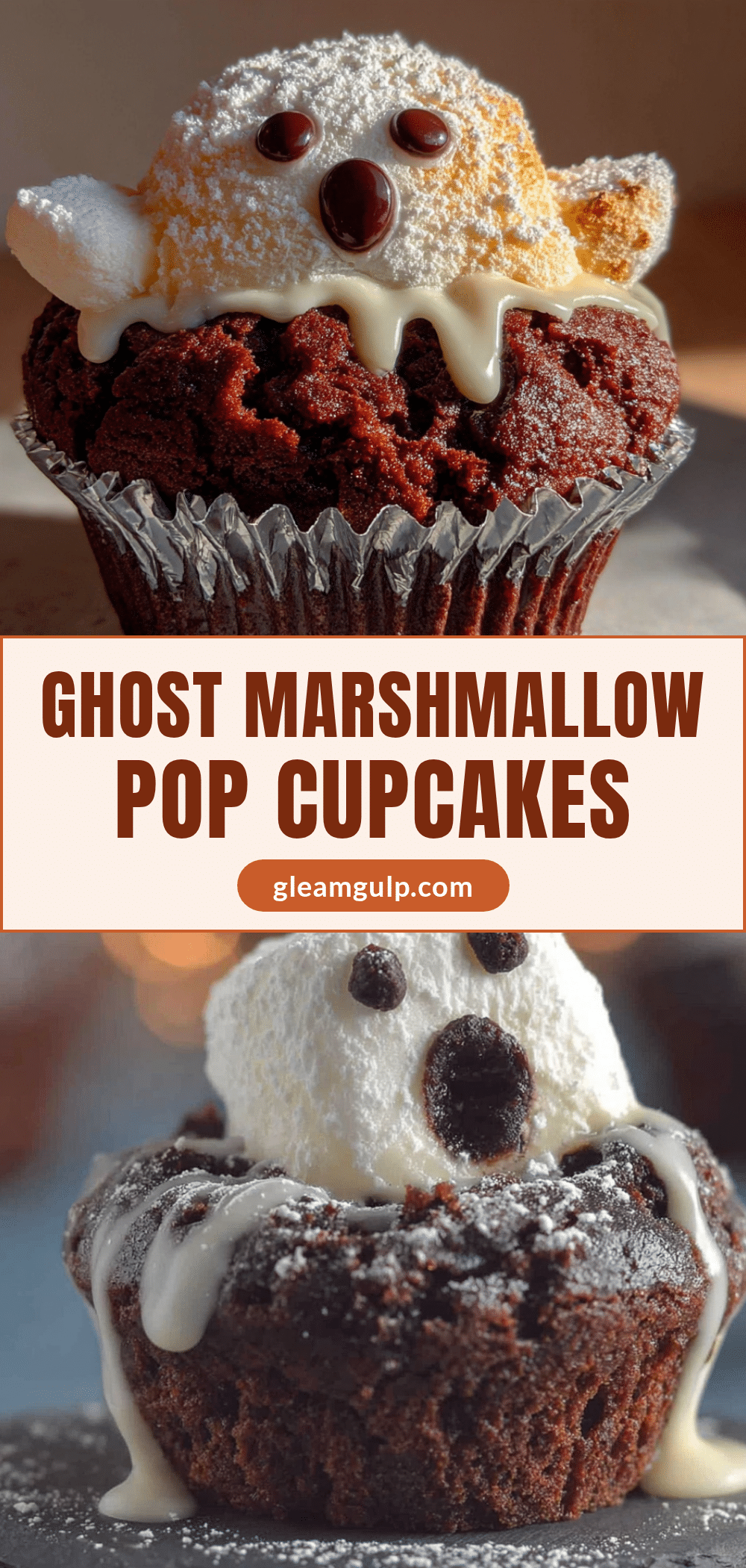 Best Ghost Marshmallow Pop Cupcakes for Halloween recipe