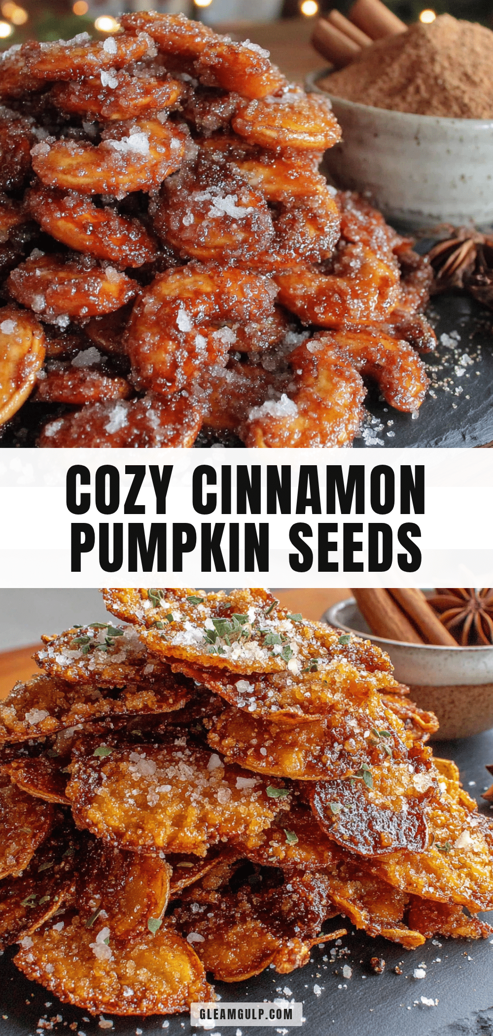 cinnamon sugar baked pumpkin seeds recipe