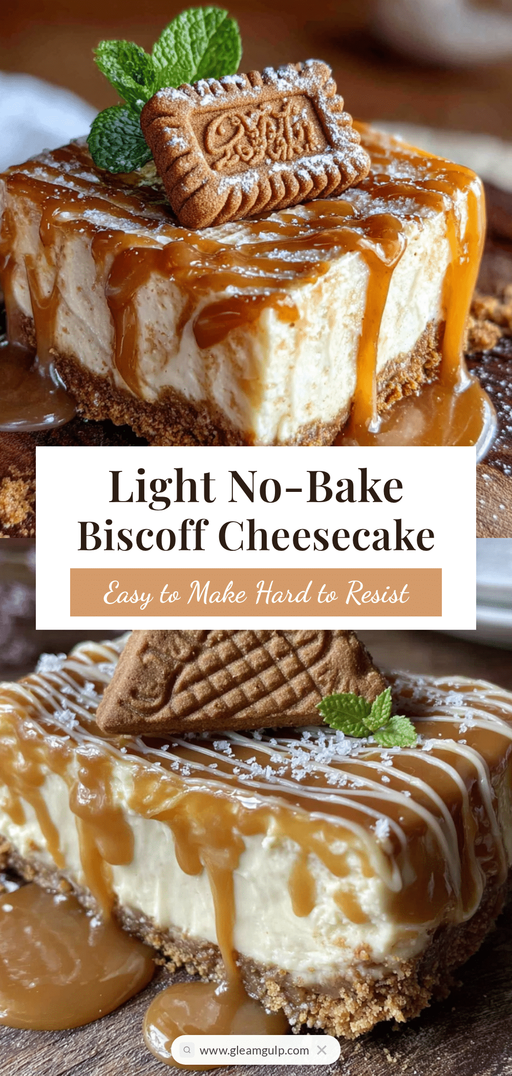 light no-bake biscoff cheesecake bars recipe