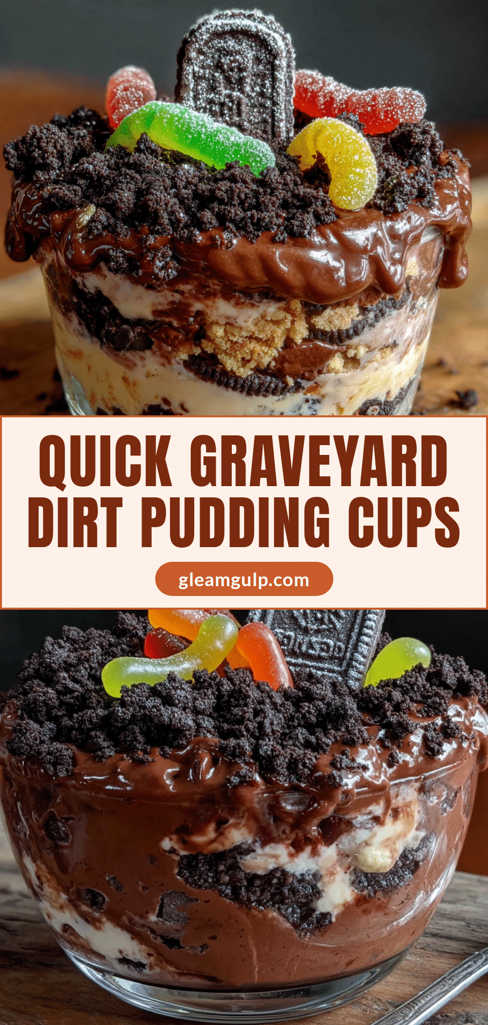 best easy graveyard dirt pudding cups with oreo crumble recipe
