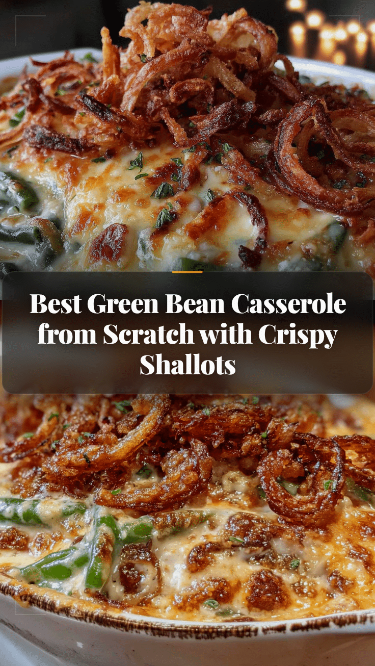 best green bean casserole from scratch with crispy shallots recipe