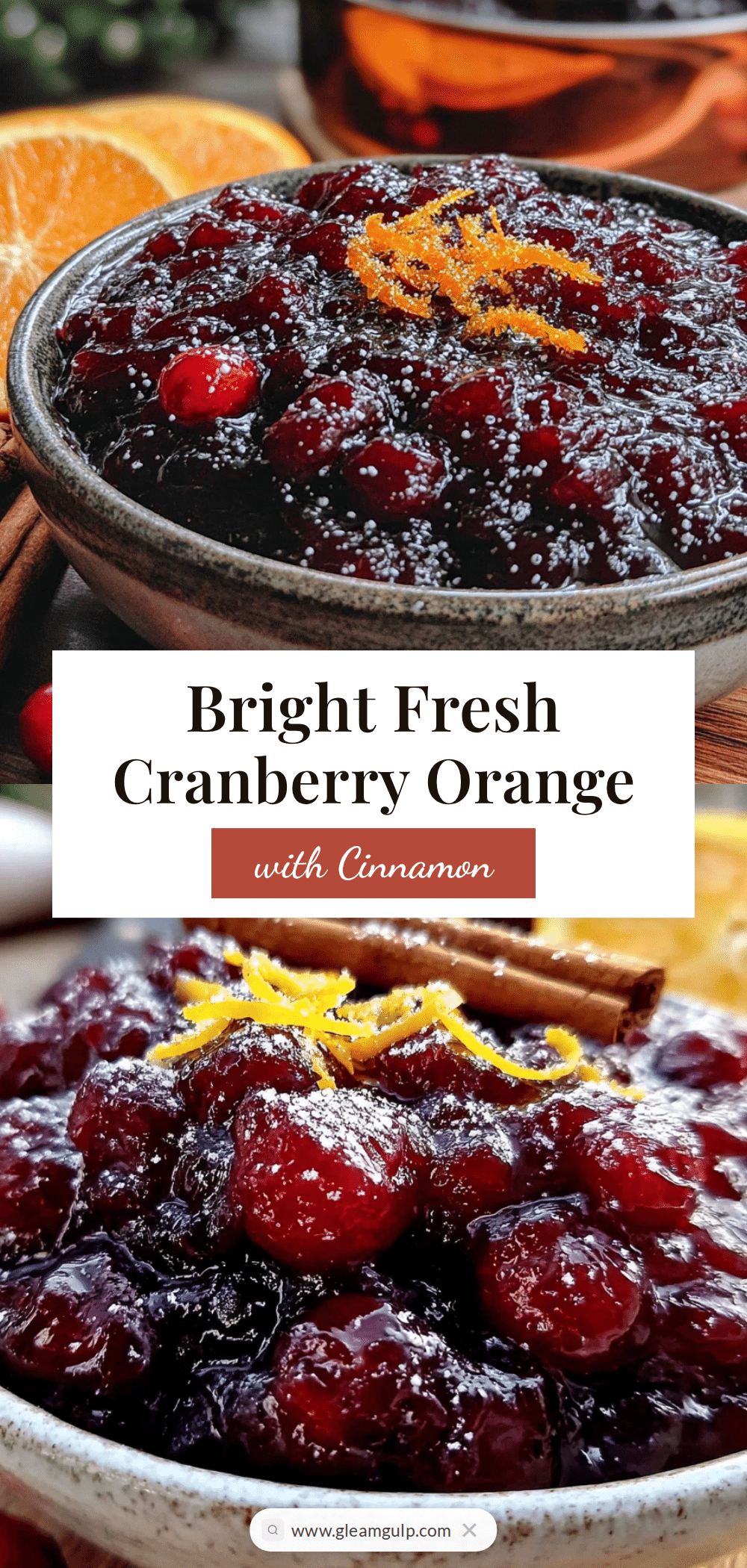 bright fresh cranberry orange sauce with cinnamon recipe