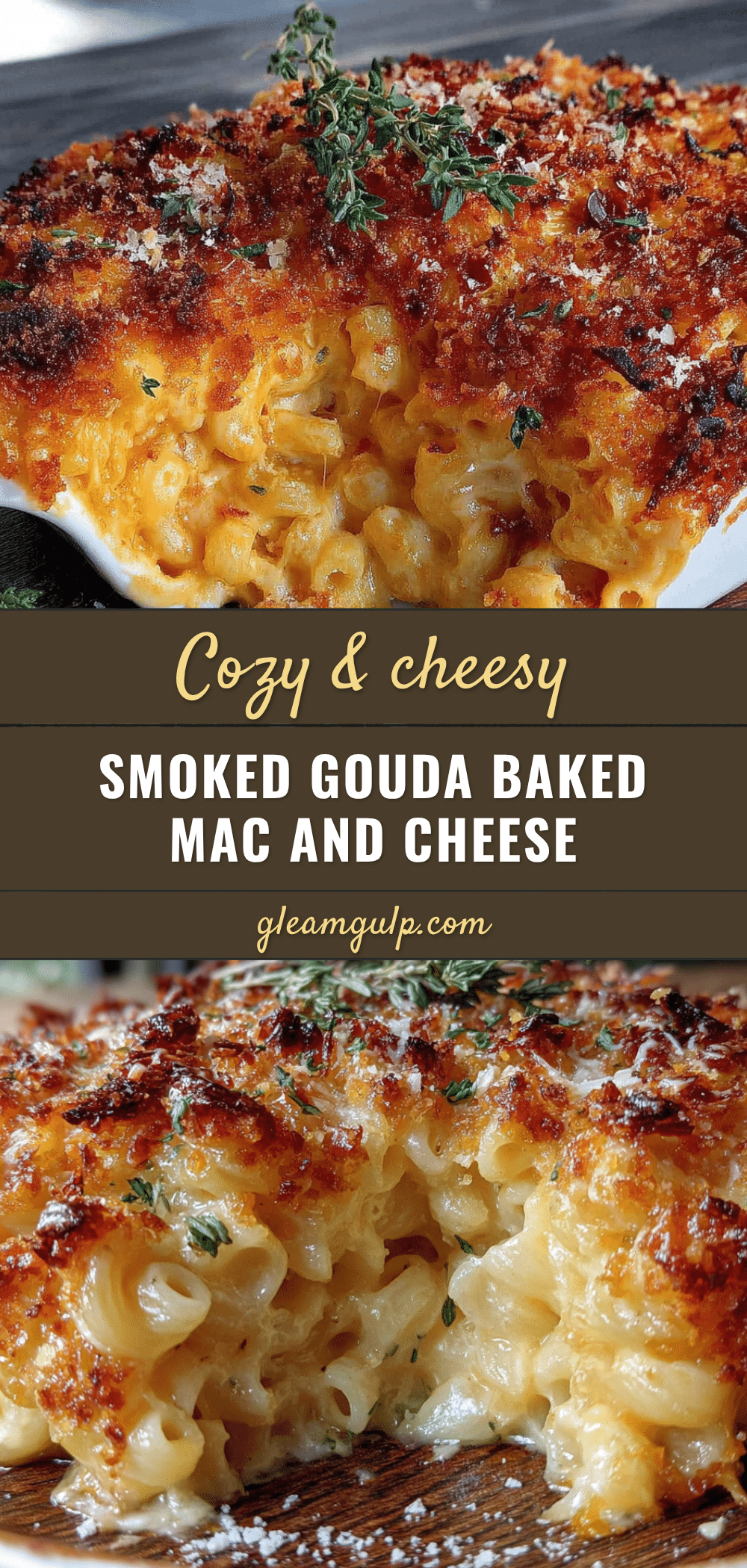 cozy smoked gouda baked mac and cheese with panko crust recipe