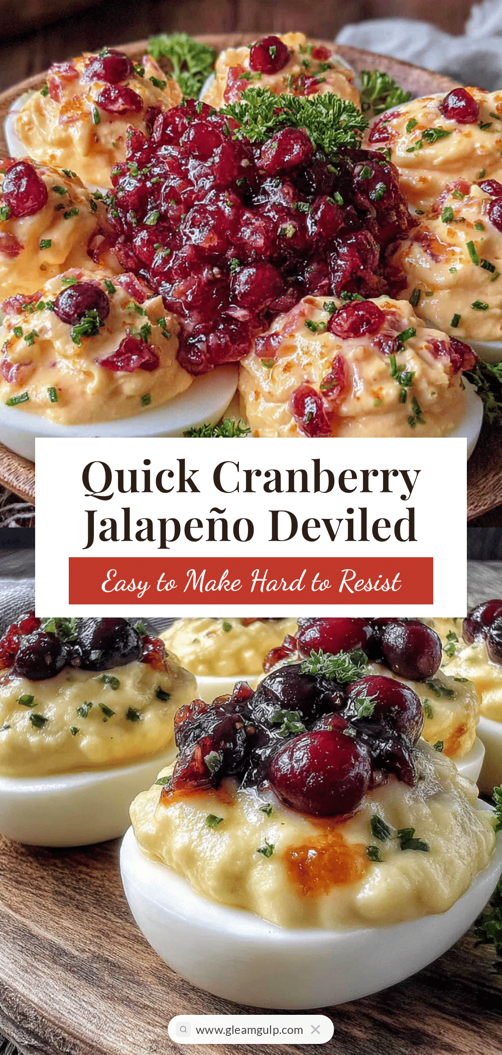 cranberry jalapeño deviled eggs recipe